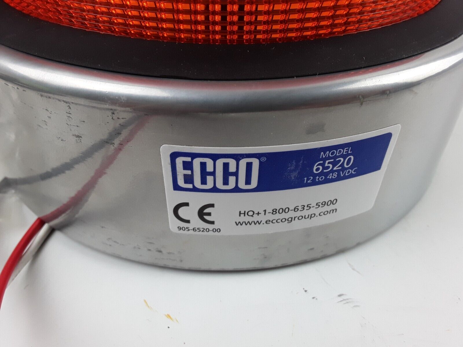 Ecco 6520A Strobe Beacon Lamp Amber J-Bolt Mount 12-48 VDS Fast Free Shipping - HotCarParts
