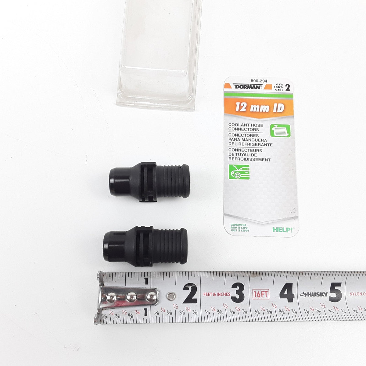 Dorman 800-294Coolant  Heater Hose Connector Fittings Straight To 12 mm ID