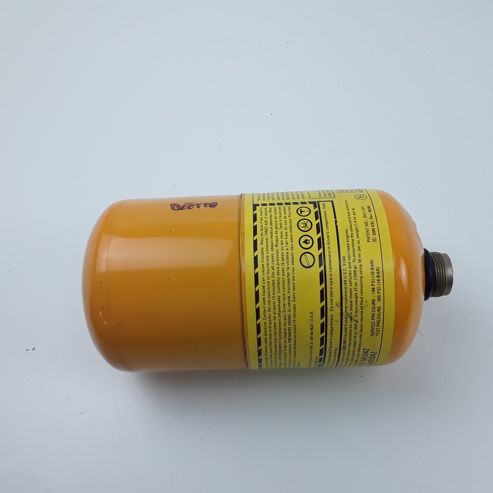 KBi Dieselmatic Single Ether Engine Priming Fuel Cylinder For Turn Key Starts