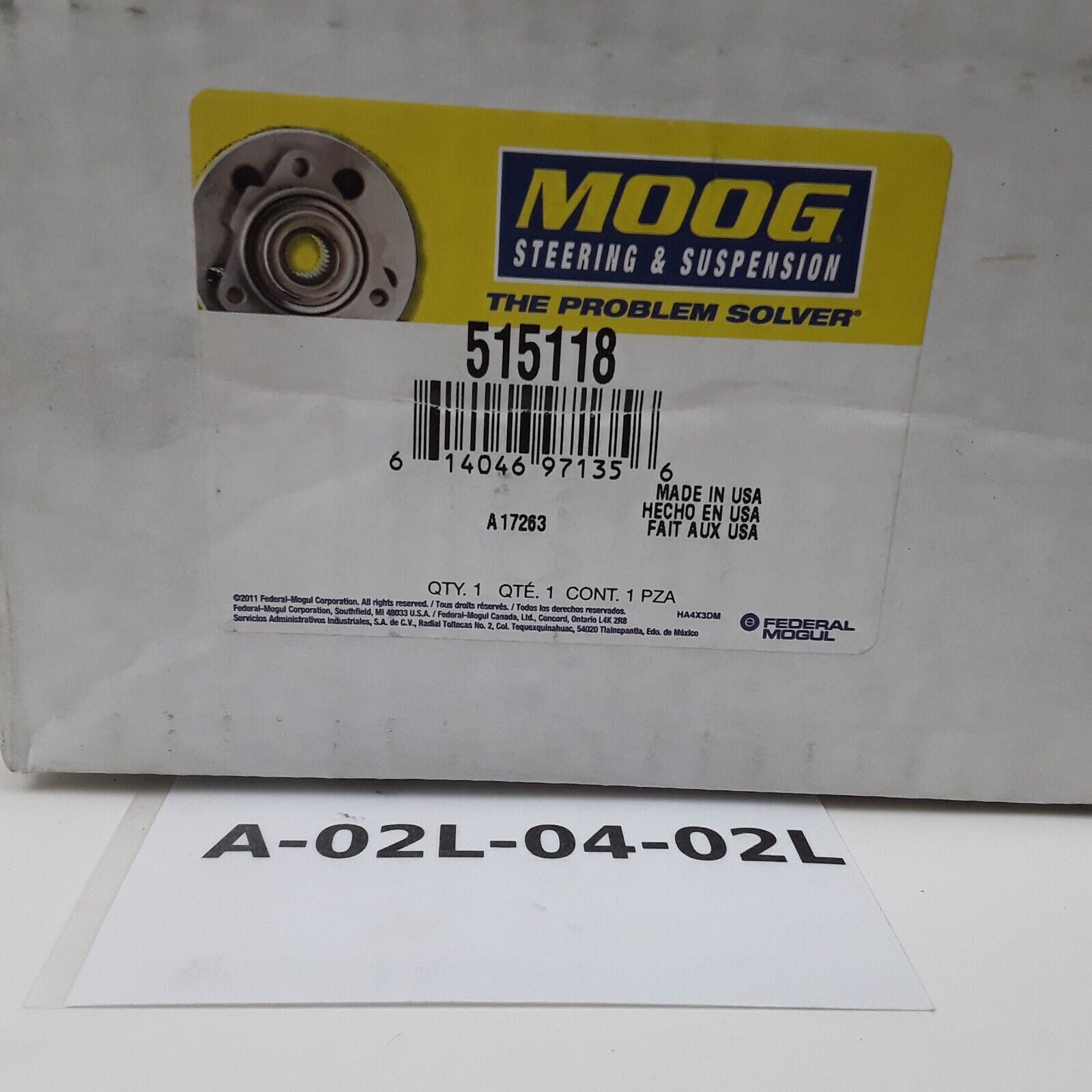 MOOG Front Wheel Bearing and Hub Assembly 7 Stud Hub Fits Ford F-150 2009 2010