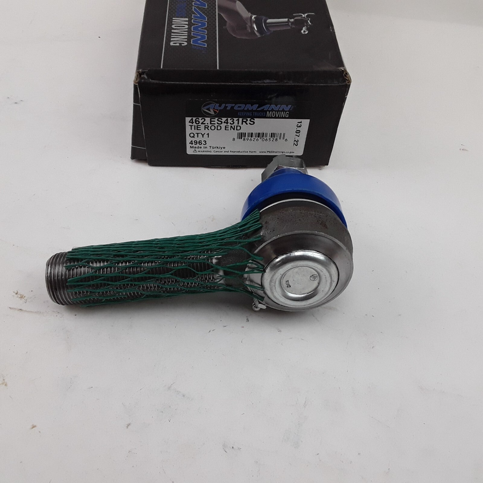 Automann 462.ES431RS Tie Rod End Assembly Black Blue Left Hand Threaded