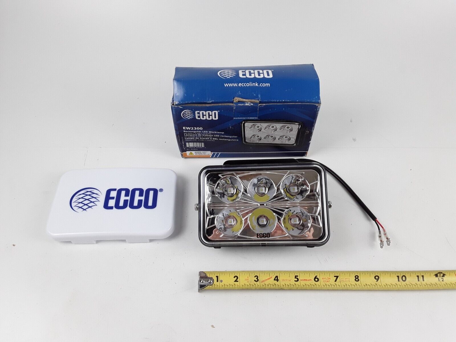 Ecco Ew2300 Spot Light Led 2-1/2" Depth 4-13/64" H Rectangular Worklamp Beam - HotCarParts