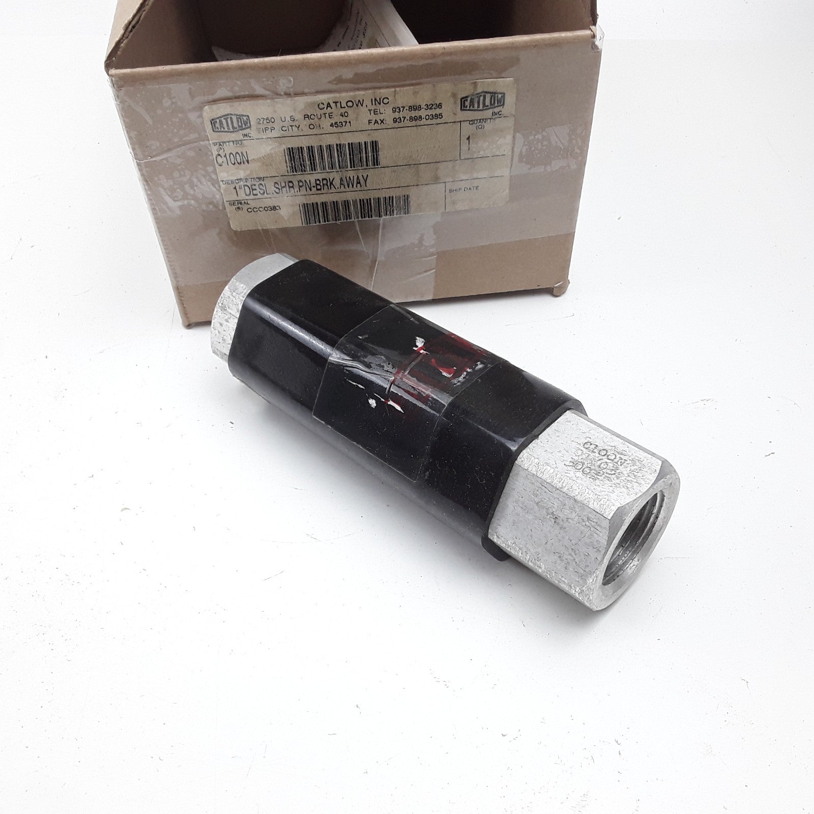Catlow C100N 1" Fail-Safe In Line Shear Pin Breakaway Safety Value