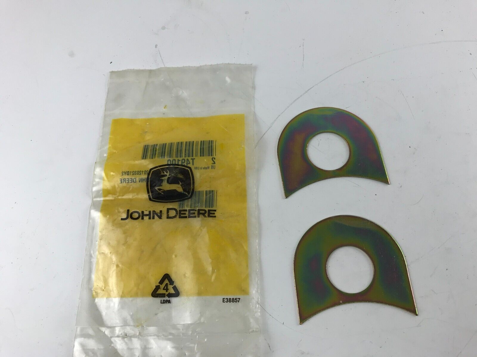 2 PCS. - GENUINE OEM John Deere Plate T49100 FAST SHIPPING - HotCarParts