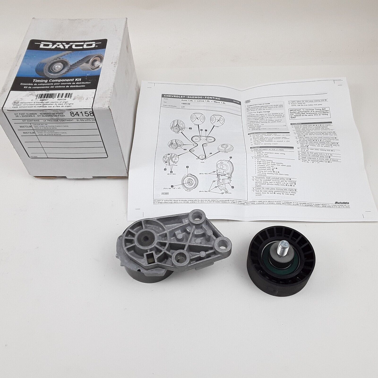 Engine Timing Belt Component Kit Fits Chevrolet Aveo Daewoo Lanos 1999-2008