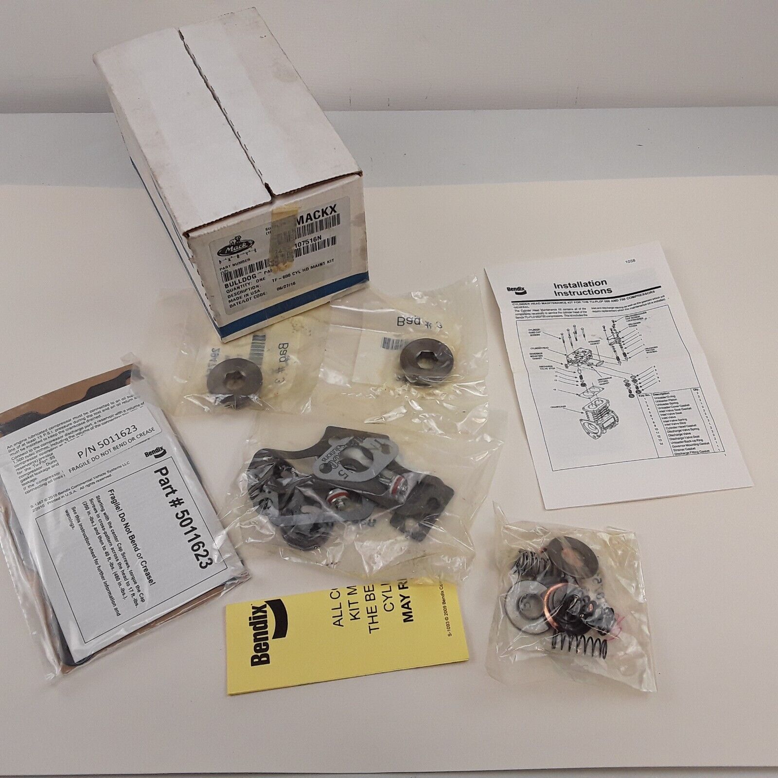 OEM Bendix 107516N Compressor Head Kit OEM, TF550 & TF750 series / 107516 168588