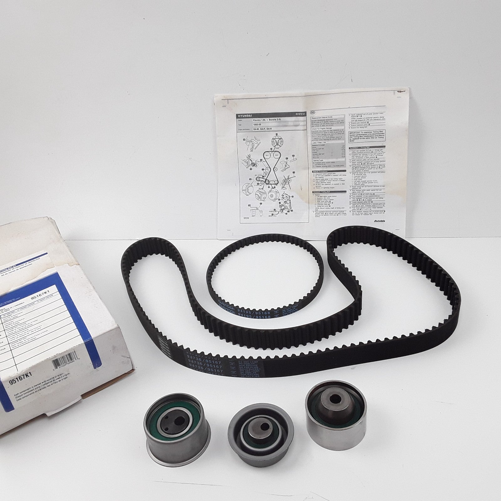 Engine Timing Belt Kit Fits Dodge 2000 GTX 1990 Hyundai Elantra 1993-1995
