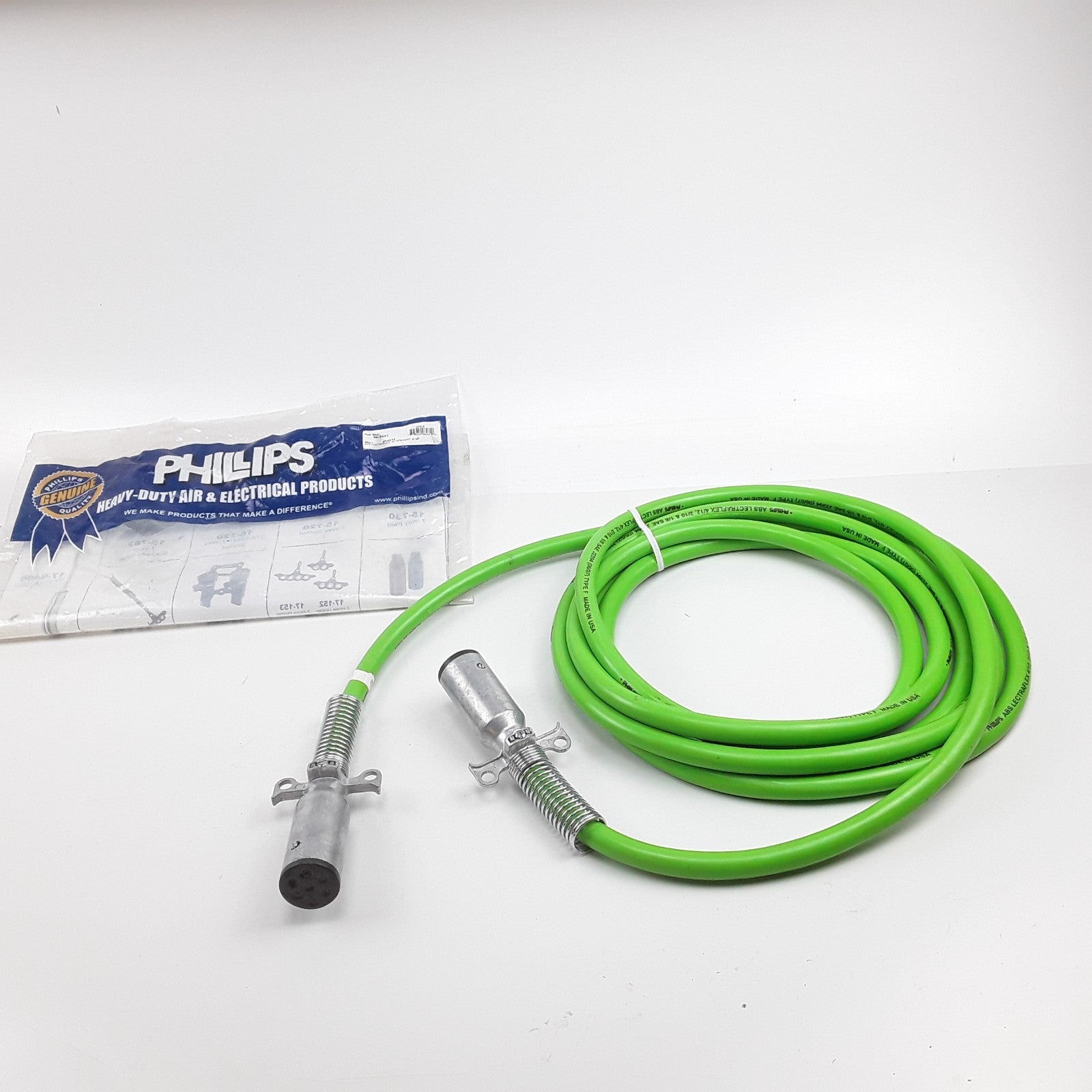 20 Feet ABS Lectraflex Power Cable Zinc-Die Plug Straight For Heavy Duty Trailer