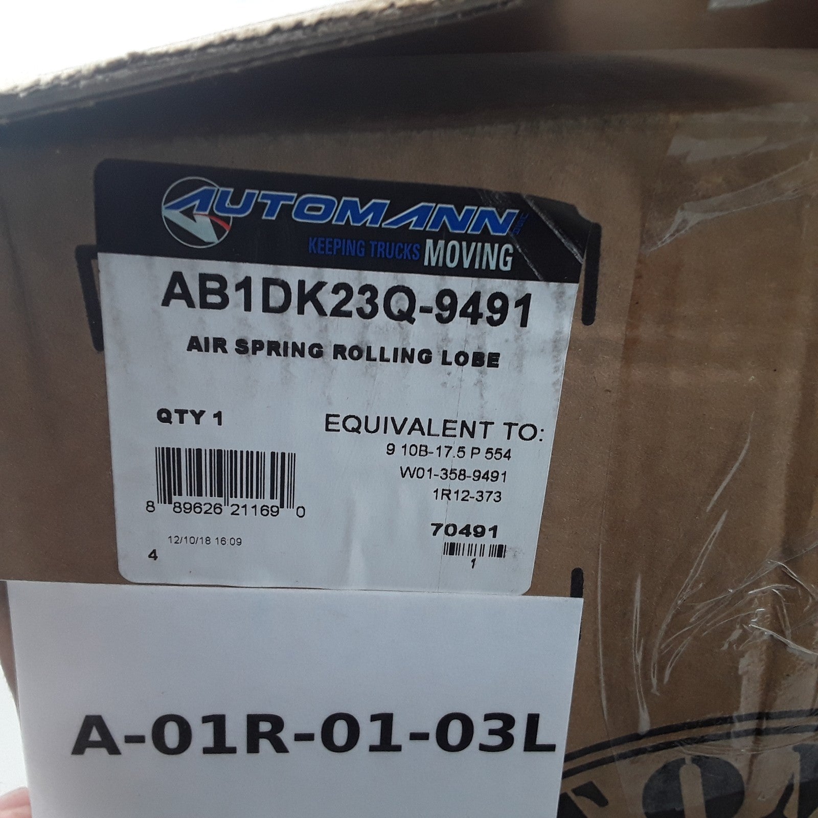 Automann AB1DK23Q-9491 Super Cushion Rolling Lobe Air Springs High Performance