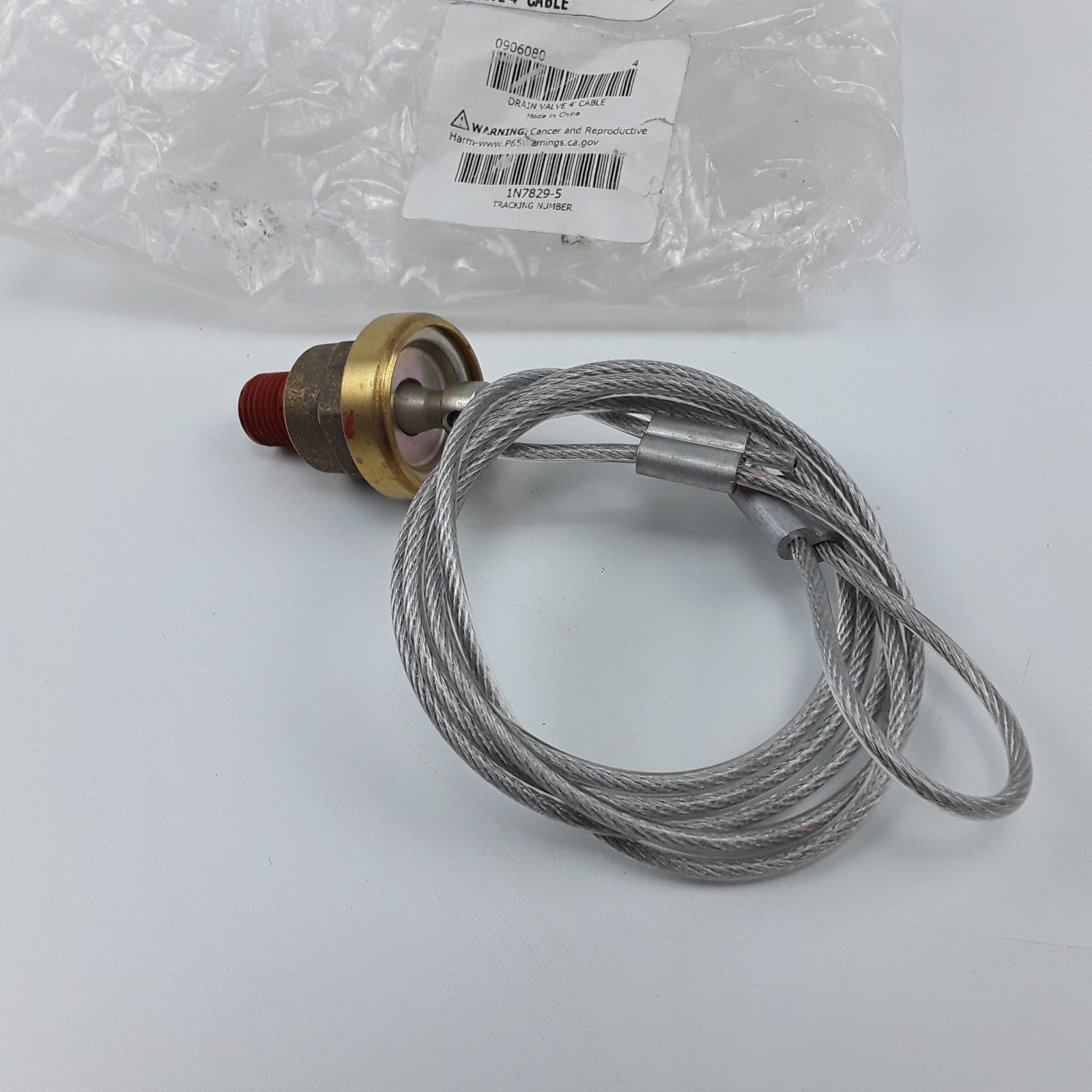 Air Tank Drain Valve 1/4 W/ 48-inch Cable For Commercial Truck Air Brake Systems
