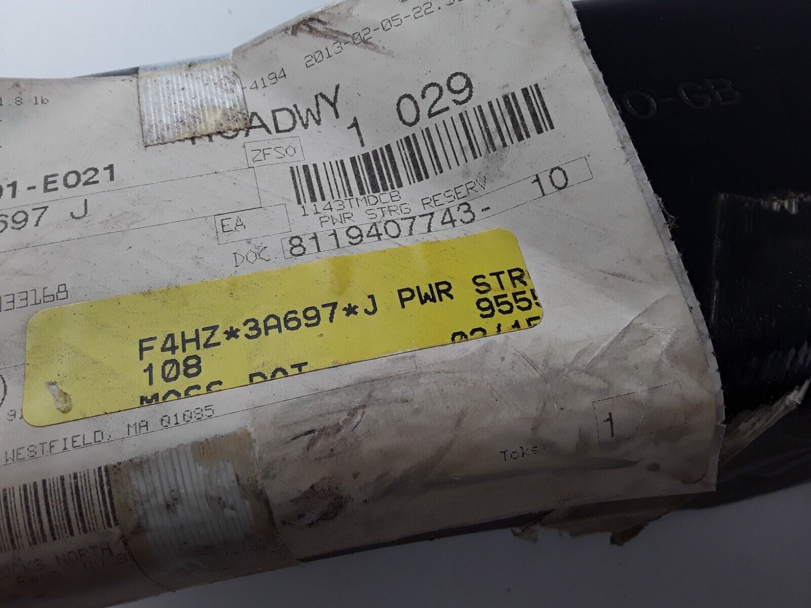 Genuine Ford F4hz-3a697-j Power Steering Reservoir & Mount F4HT-3490-GB - HotCarParts