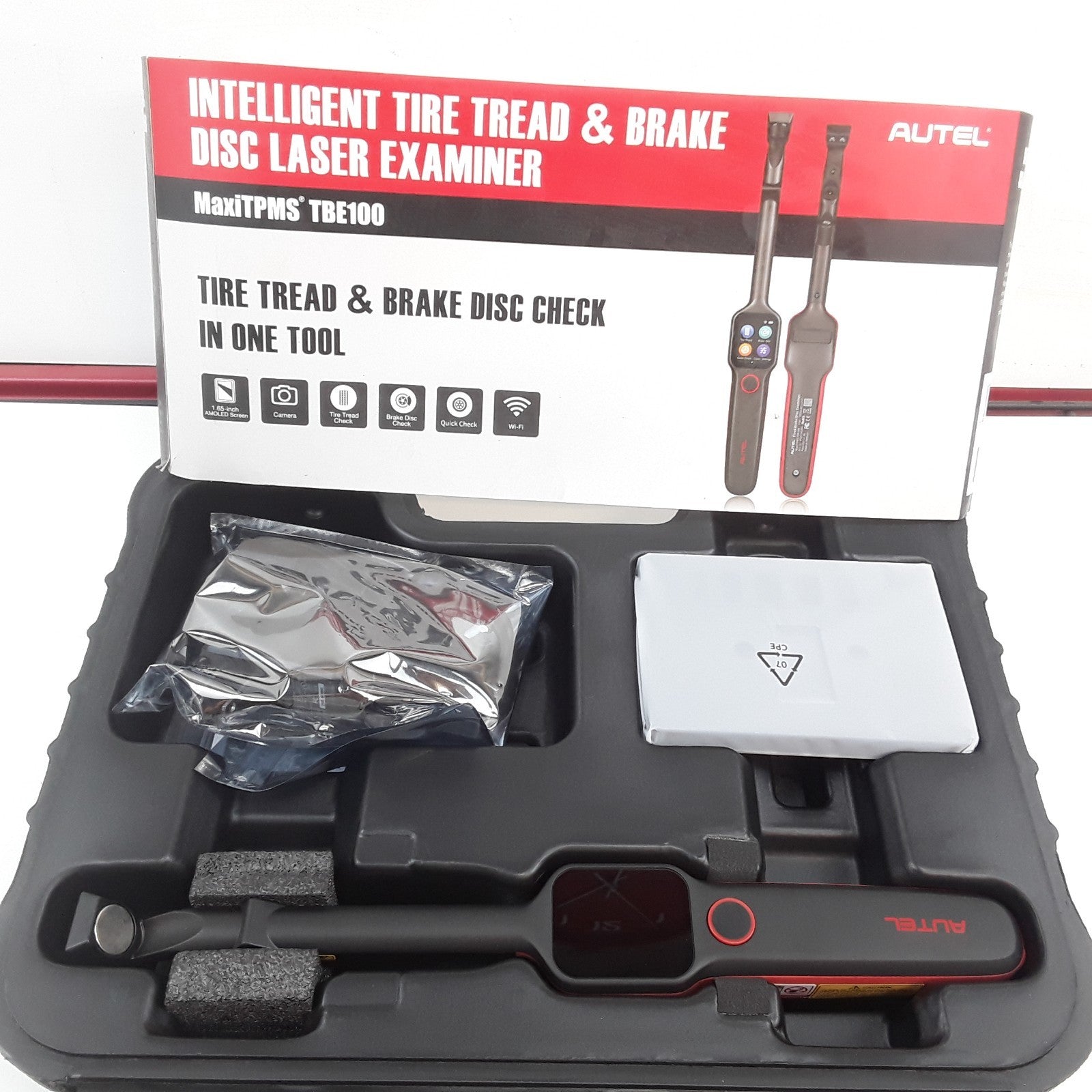 Autel MaxiTPMS TBE100 Intelligent Tire Tread and Brake Disc Check Laser Examiner