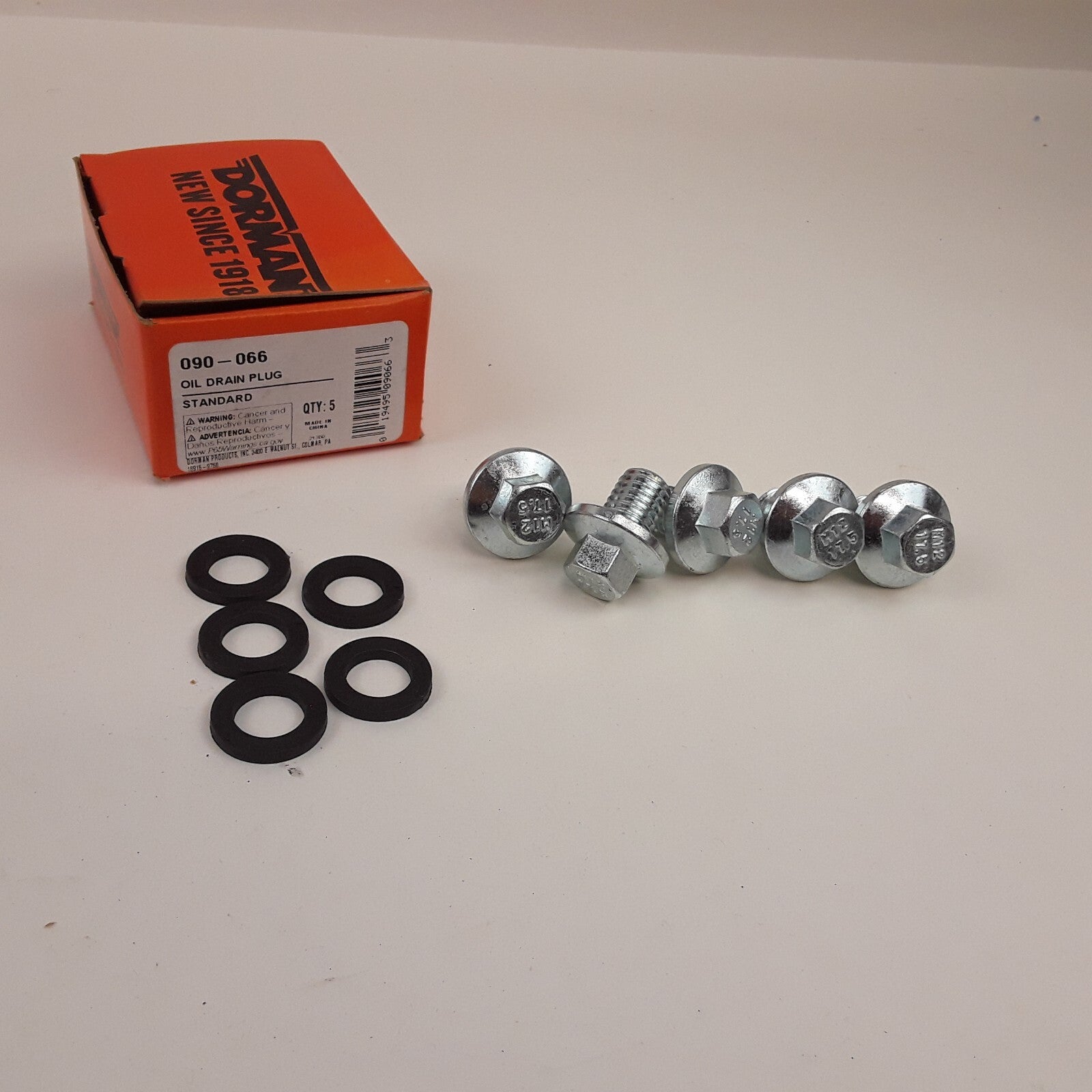 Set 5 Engine Oil Drain Plug Standard M12-1.75 Head Size 13mm Fits Buick Pontiac