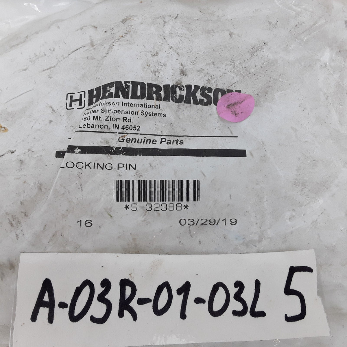 Hendrickson S-32388 Suspension Air Spring 1-5/8" Head For Hendrickson Vehicles