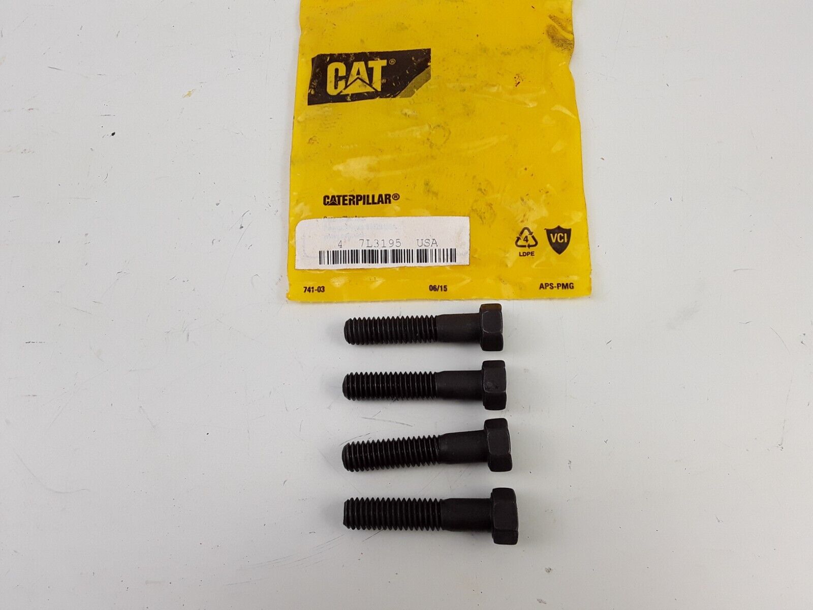 4pcs Caterpillar Cat 7L3195 3/8" Stainless Steel High Temperature Hexagonal Head - HotCarParts