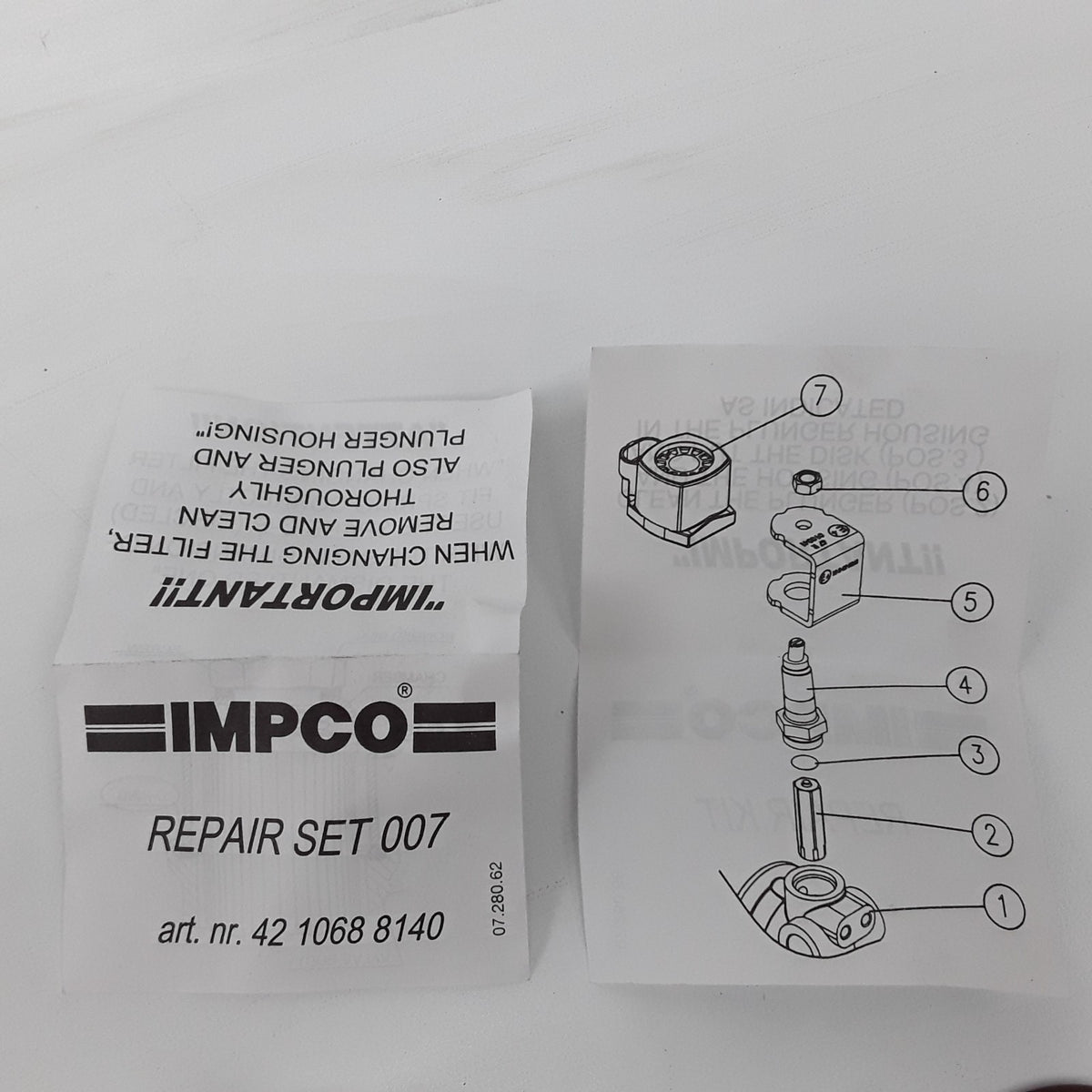 IMPCO Repair Set 007 42 1068 8140 LPG Gas Filters Fits Heavy Duty Forklifts