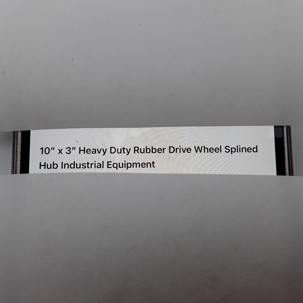 10" x 3" Heavy-Duty Rubber Drive Wheel With Splined Hub For Industrial Equipment