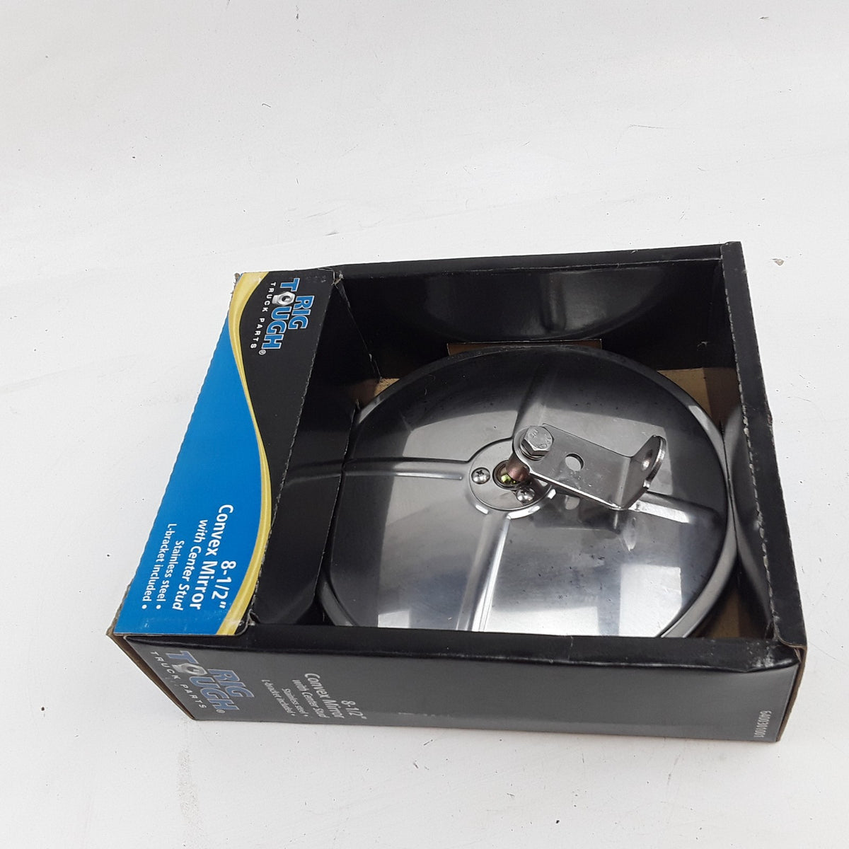 Rig Tough 6400301001 8-1/2" Convex Mirror with Center Stud Stainless Steel