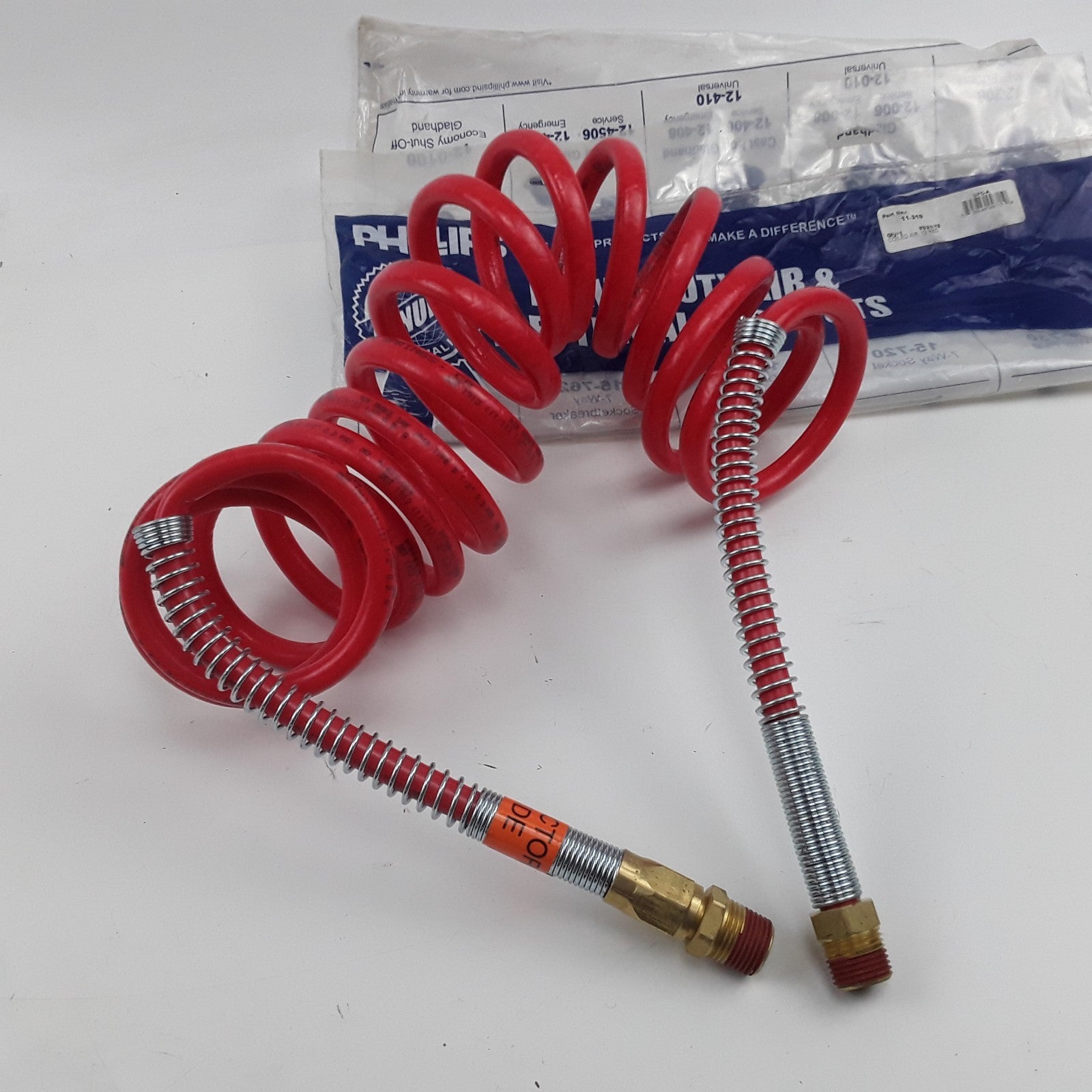 Phillips 11-310 Emergency Air Brake Hose Assembly 12 Foot Red Heavy Duty
