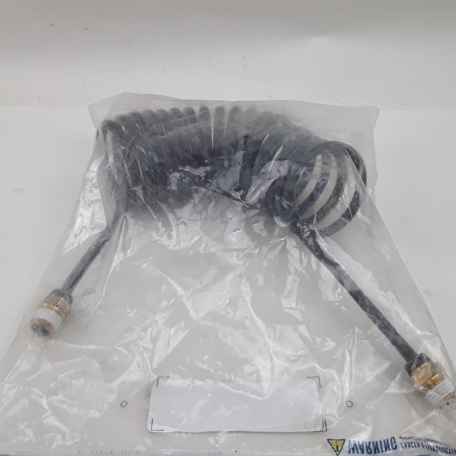 Coiled Cable - 54 in., with 1/4 in. Male Pipe Thread, for Sliding Fifth Wheel