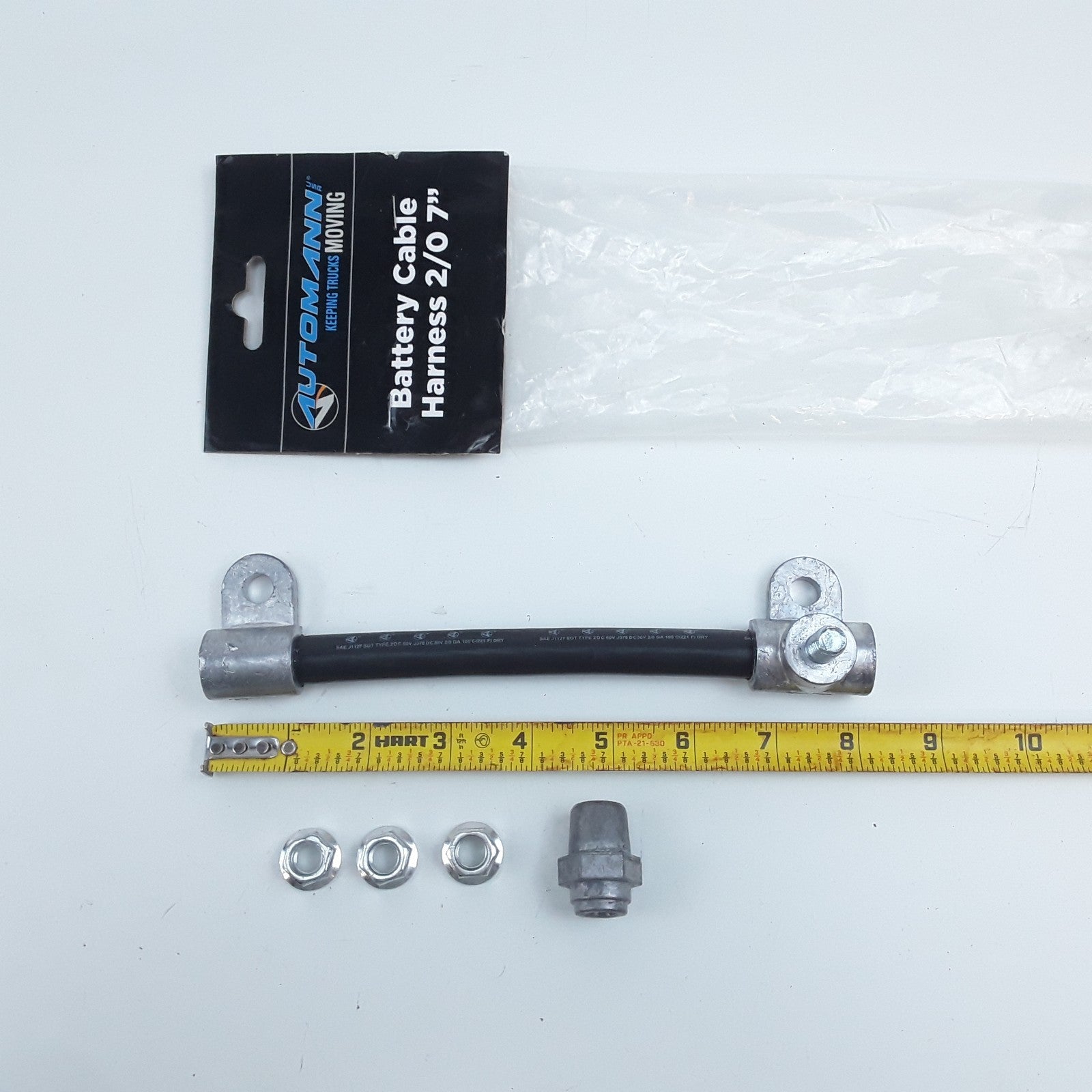 Automann 178.2013BK Battery Harness Cable Assembly 2/0 7" For Heavy Duty Trucks