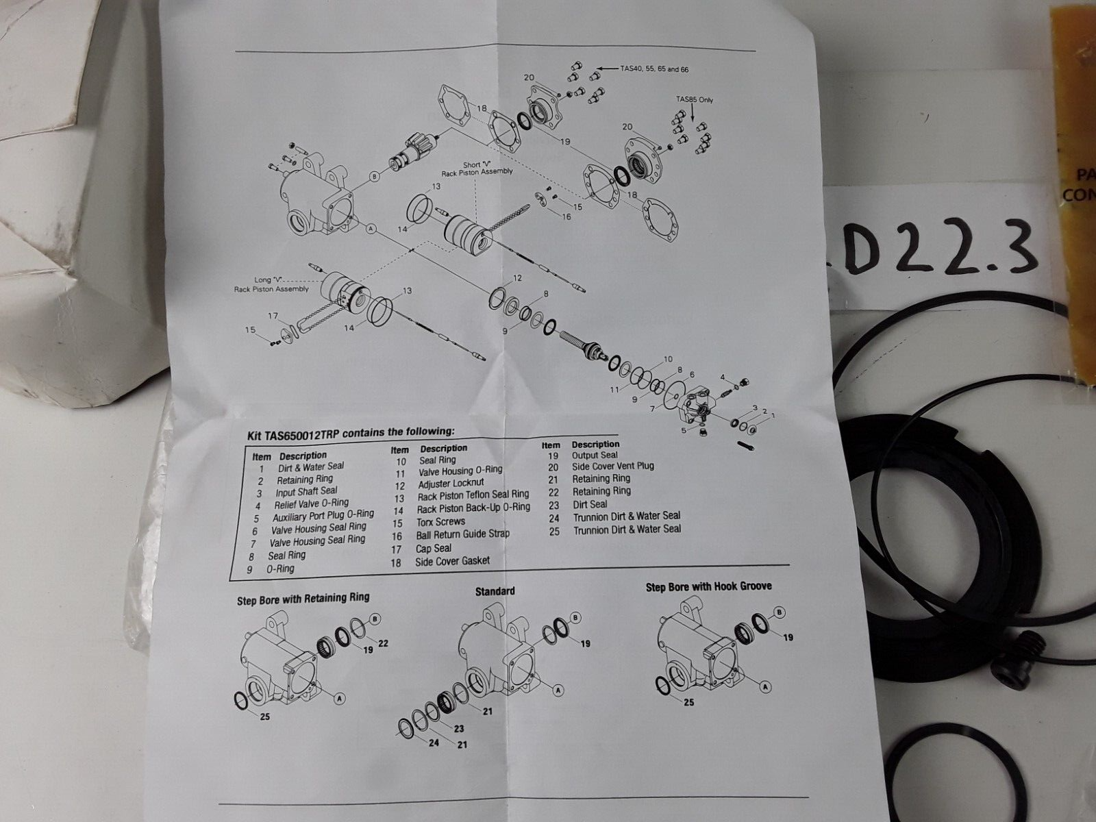 Trp TAS650012TRP Kit Steering Gear Seal Tas65 p/n RG65087X TAS65087R - HotCarParts