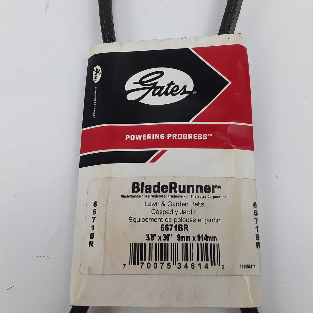 Gates 6671BR BladeRunner Belt 3/8" x 36" 9mm x 914mm For Lawn & Garden Equipment