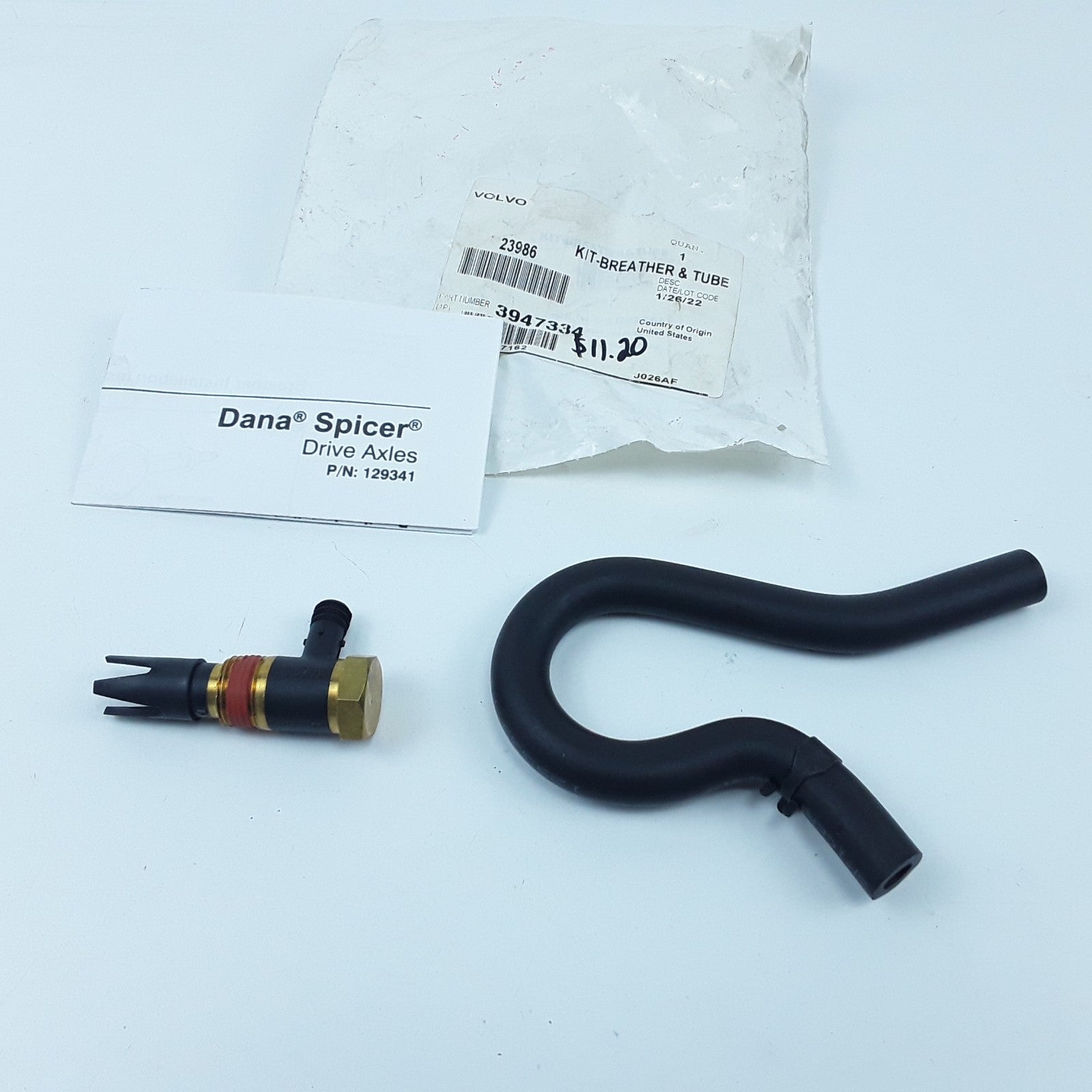 Volvo 3947334 Axle Vent Tube with Breather Assembly Fits Mack Volvo Trucks