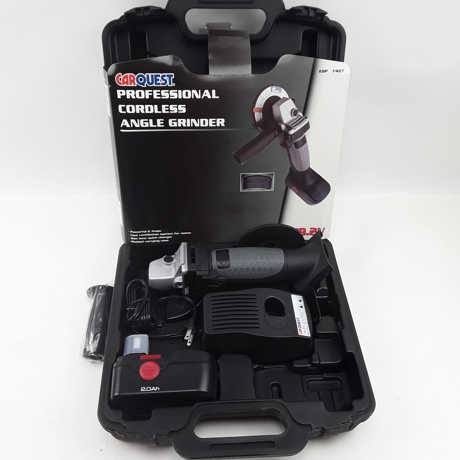 Carquest 7427 19.2V Cordless 4-1/2" Angle Grinder 7033/min (RPM) with Wheel