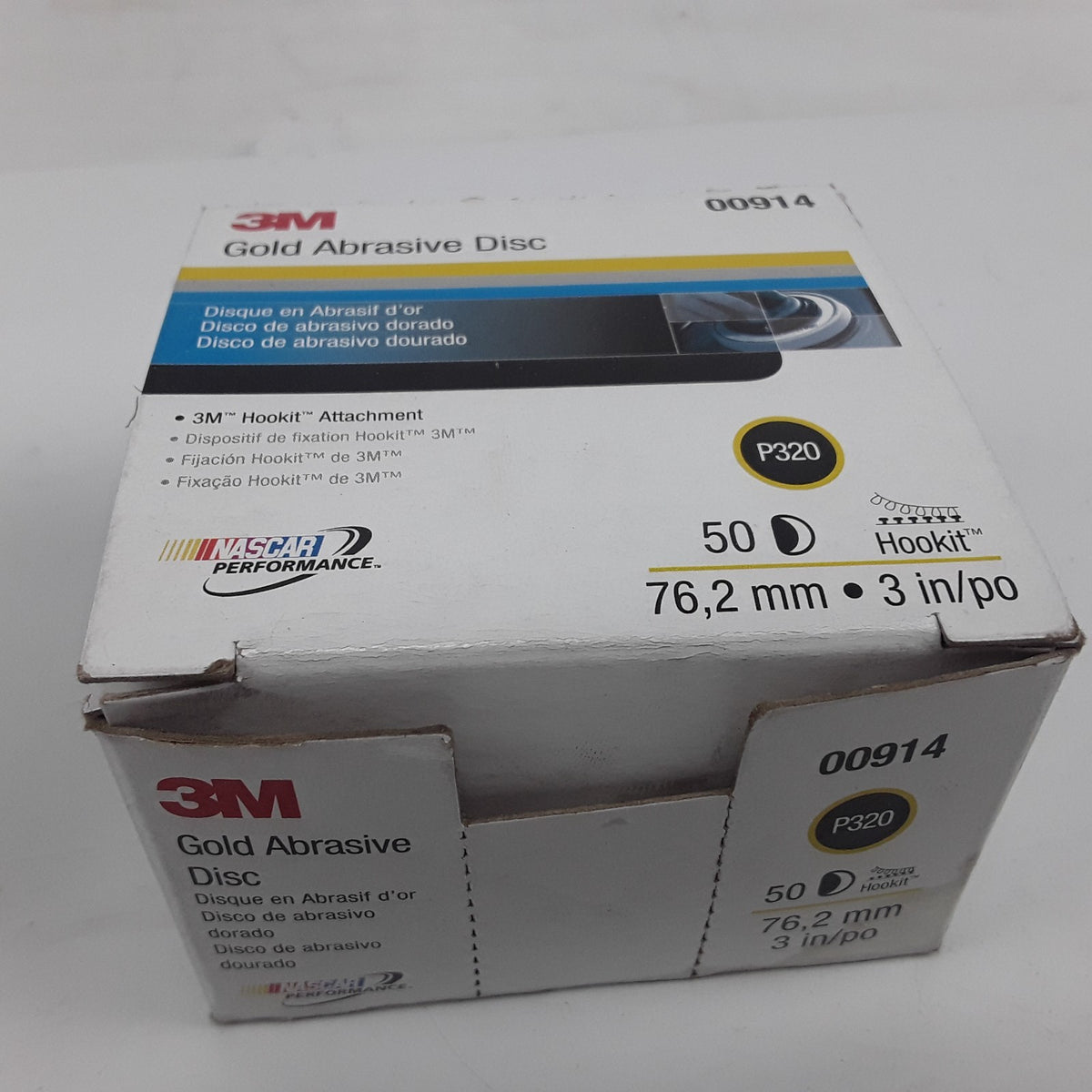 3M 00914 Hookit Gold Abrasive Disc P320 3 in 72,5mm 50 Discs Per Carton