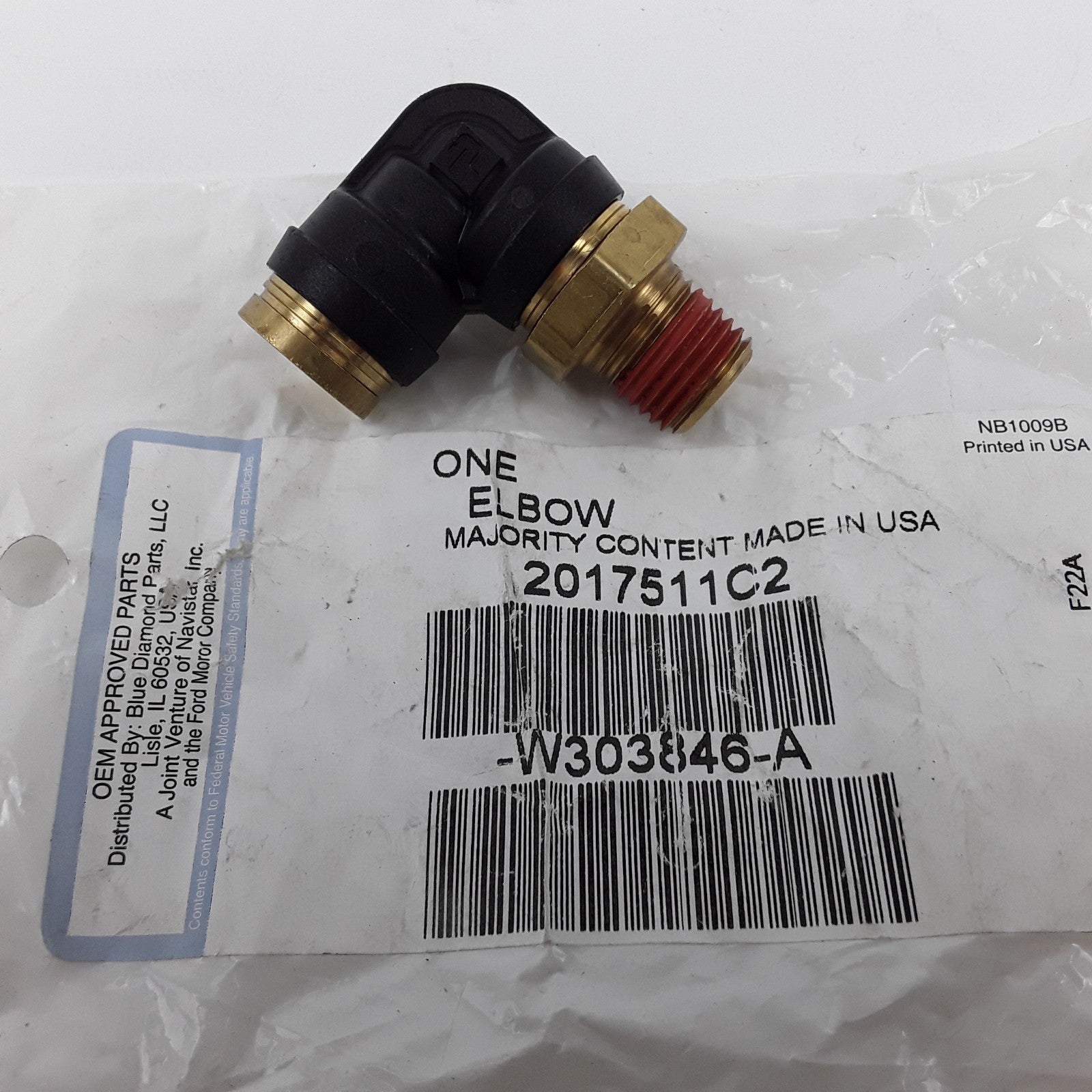 OEM International 2017511C2 Elbow 90 Degree 1/4 MP X 3/8 PTC For Navistar Truck