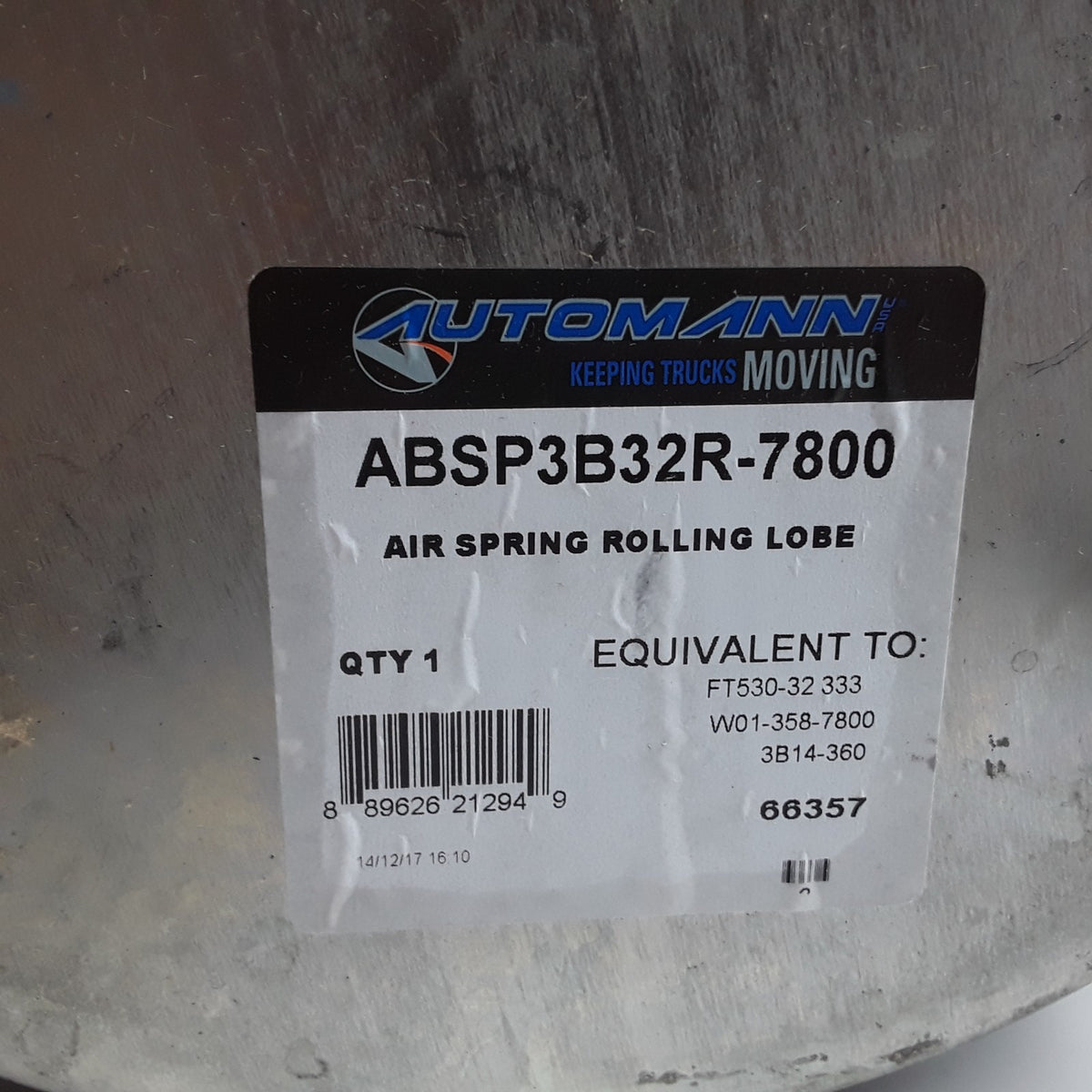 Automann ABSP3B32R-7800 Air Spring Rolling Lobe Triple Convoluted