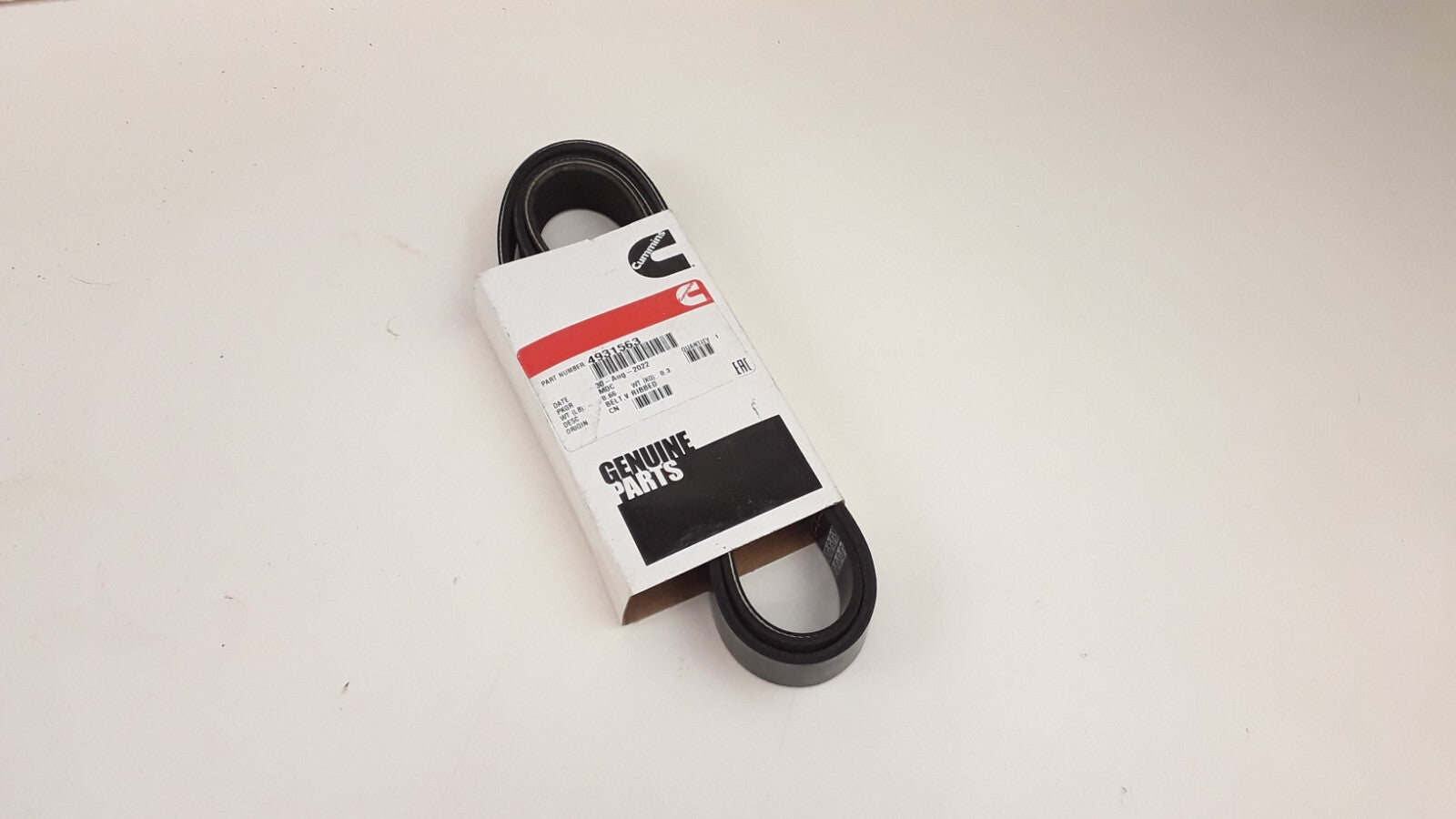 Cummins 4931563 Drive Belt Ribbed V-Belt Accessory ISB/QSB Engines 2.5x2.5x20 cm