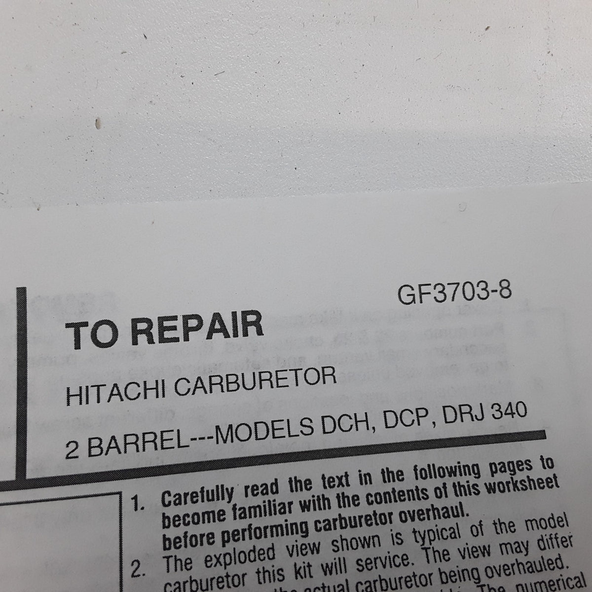 Carquest 96-576 Carburetor Kit Fits Hitachi 2-Barrel DCH DCP and DRJ 340 Series