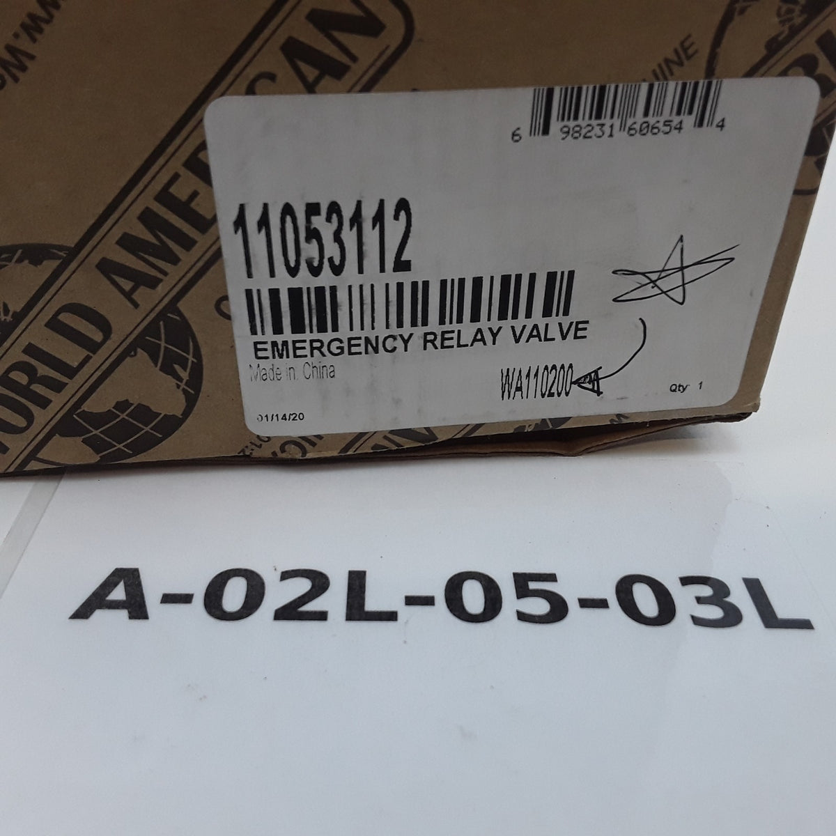World American WA110200 Air Brake Emergency Relay Valve Replaces E-807995 110200