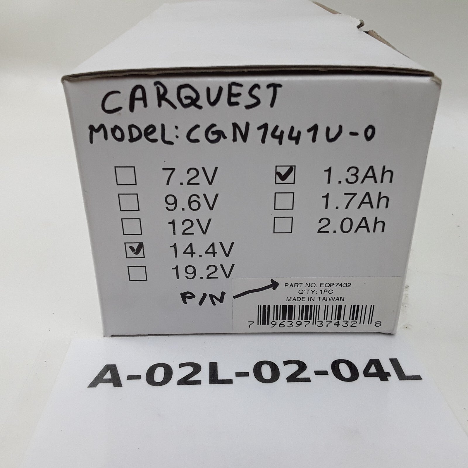 Carquest EQP7432 IN-CD 14.4V Tool Battery Charger CGN1441U-0