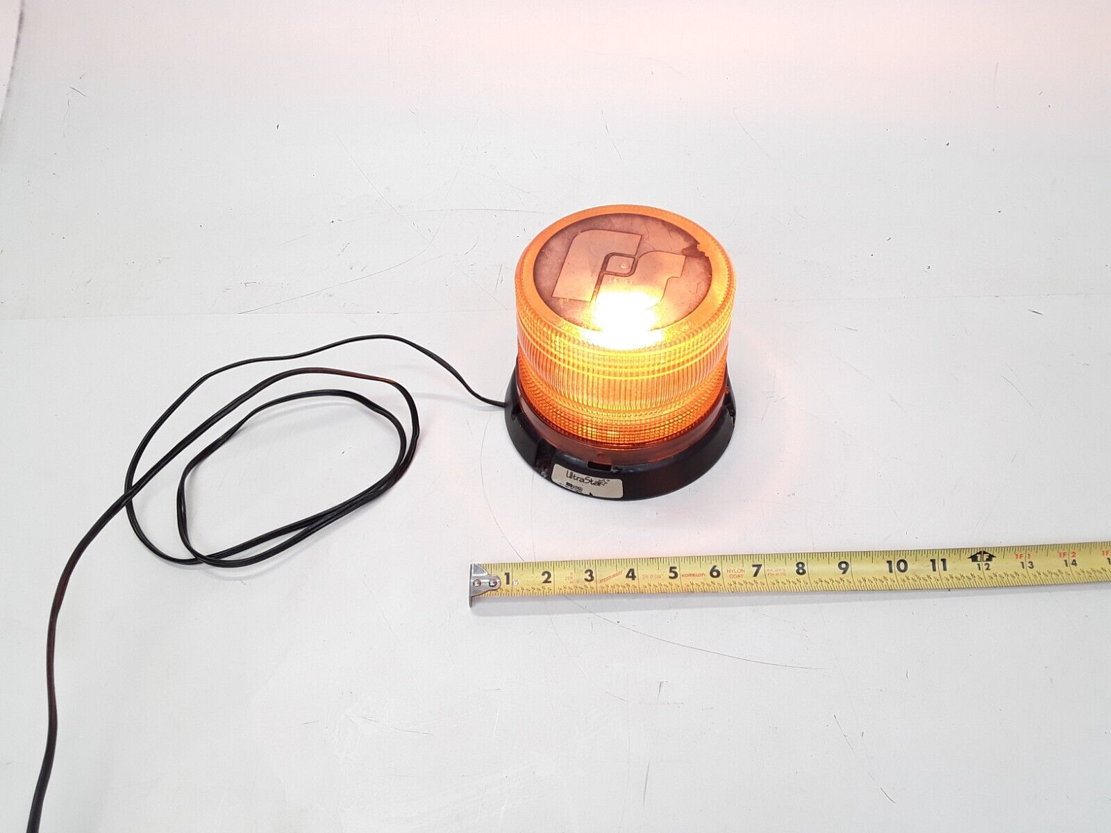 12 24V Flashing Strobe Beacon Emergency LED Warning Light Amber Lamp Ultra Star - HotCarParts