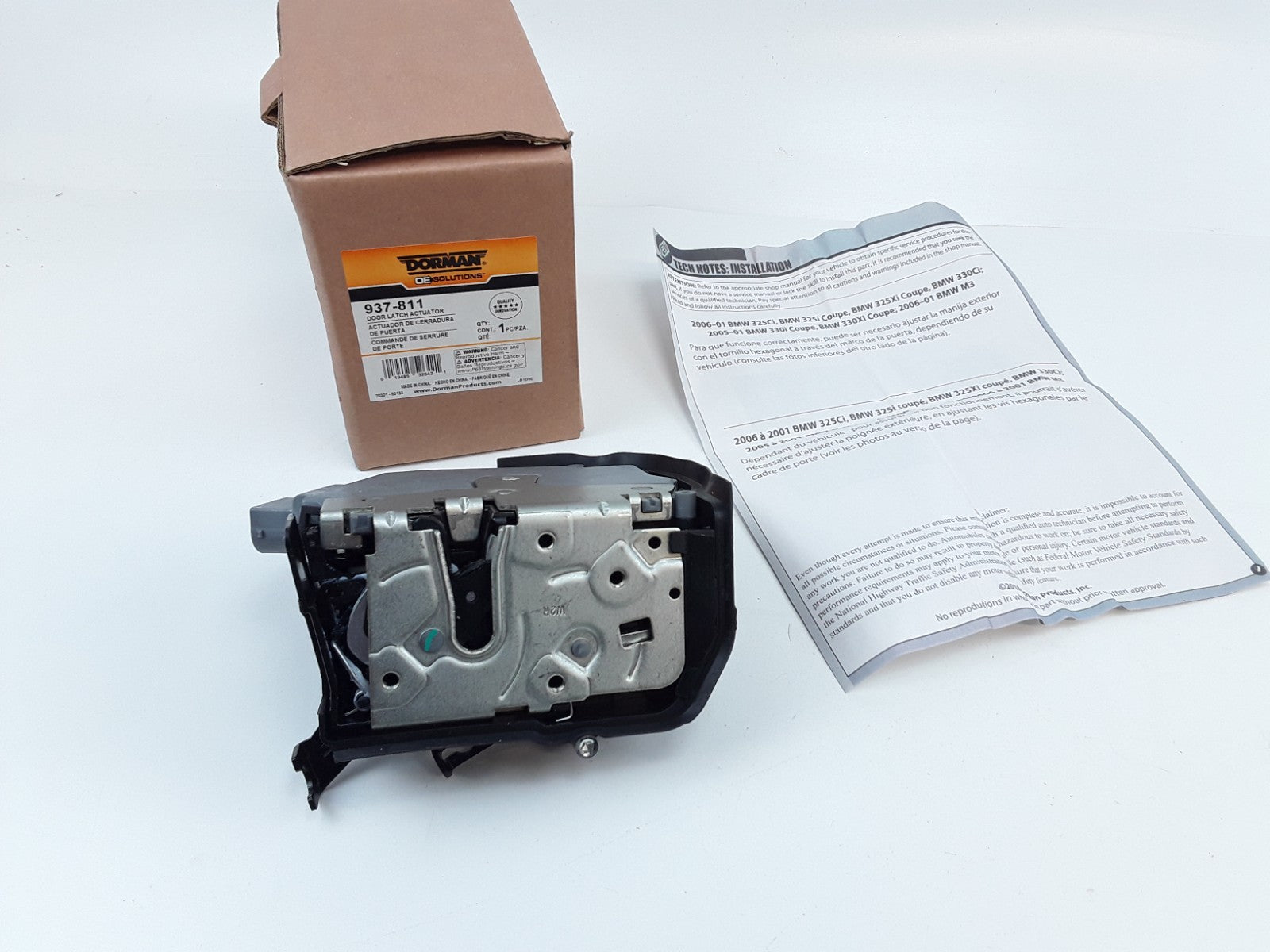 Front Right Door Lock Actuator Fits BMW M3 325Ci 330Ci (2001 2002 2003-2006)