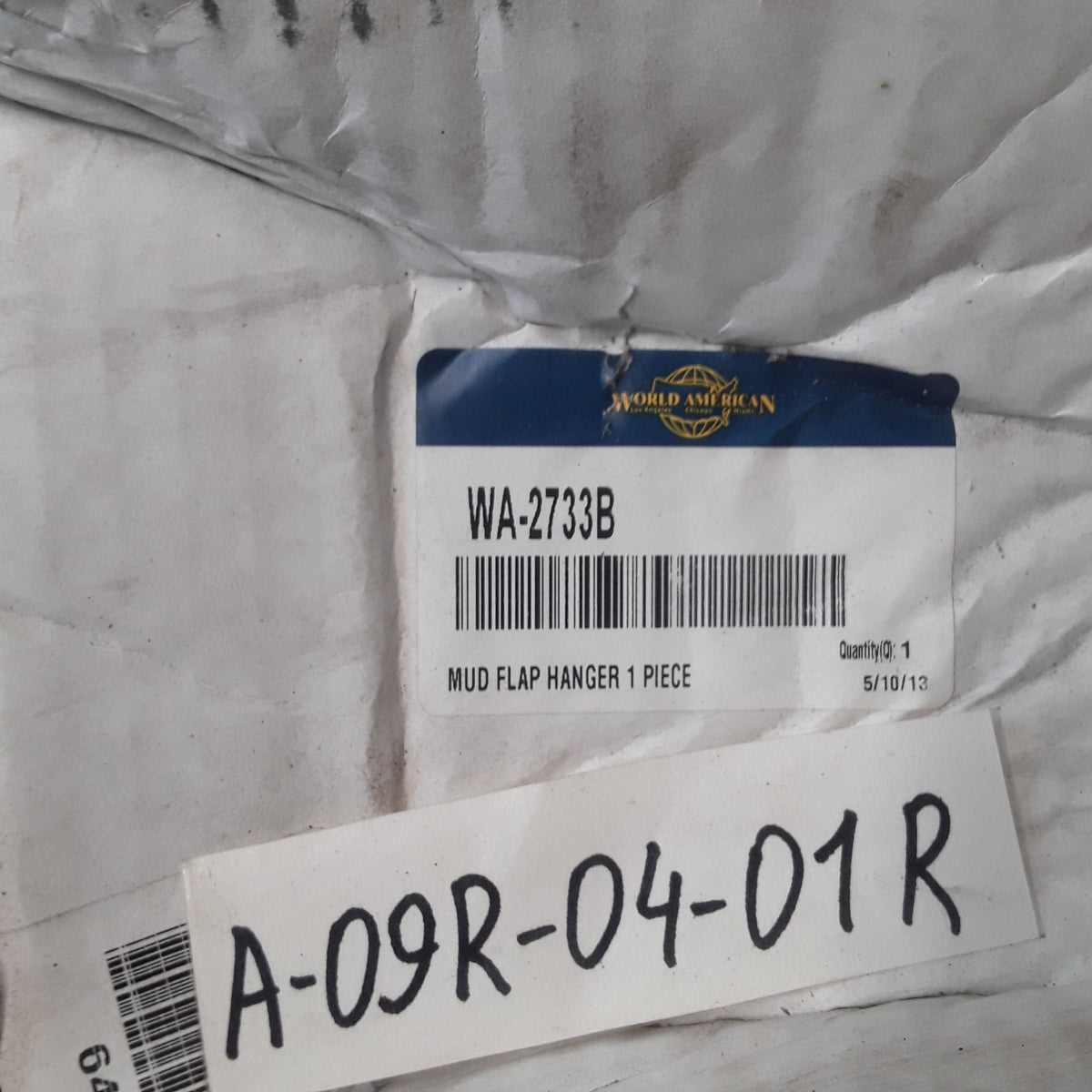 World American WA-2733B Mud Flap Hangers Steel Square Tube For Trucks & Trailers