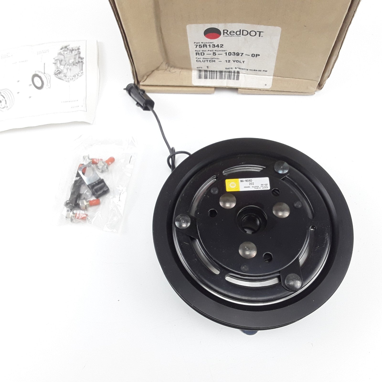 Red Dot 75R1342 Compressor Clutch Assembly 12V Heavy Duty High Performance
