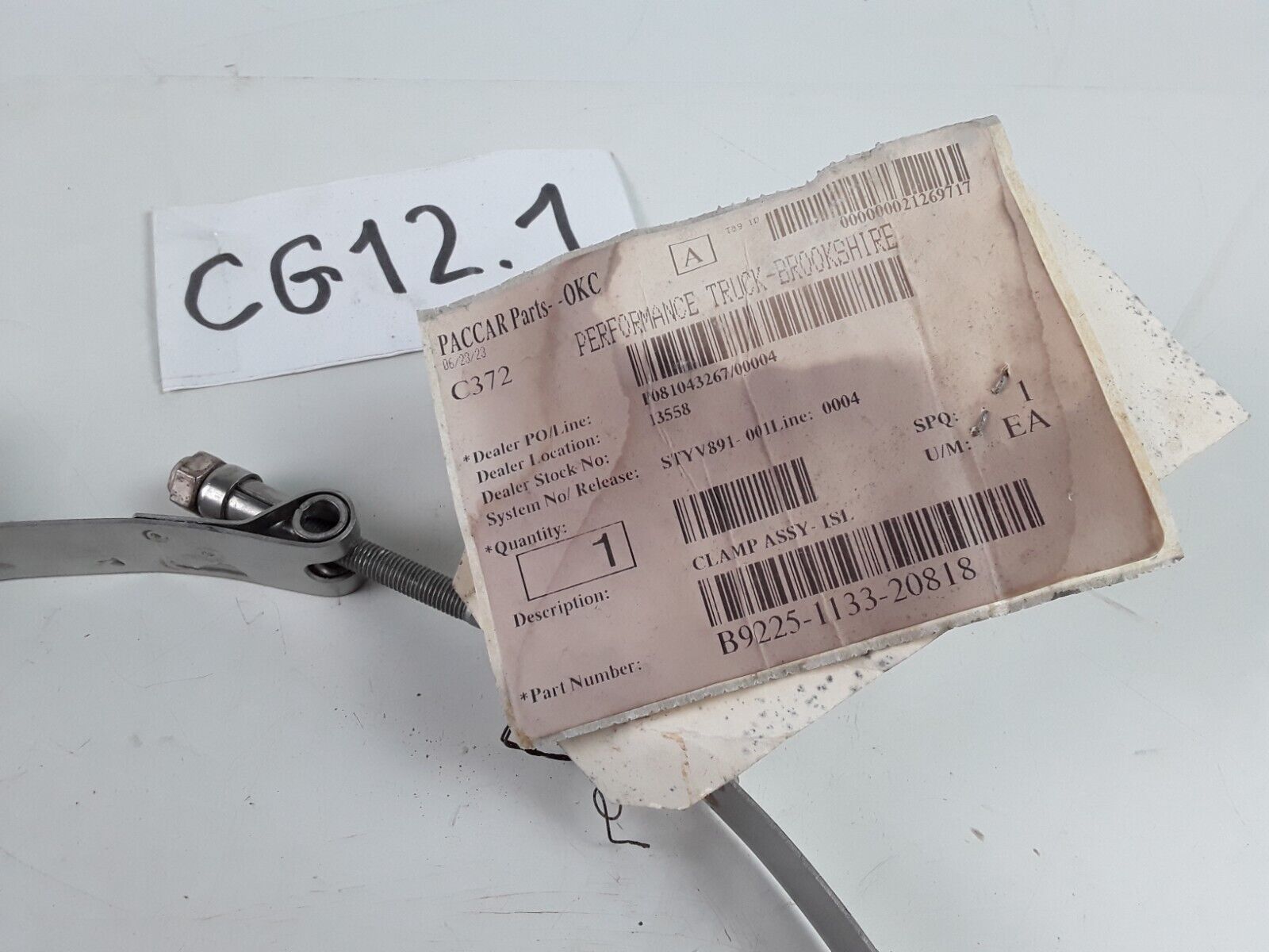 Paccar B9225-1133-20818 Clamp Assy Isl For Peterbilt,KENWORTH Free Shipping - HotCarParts