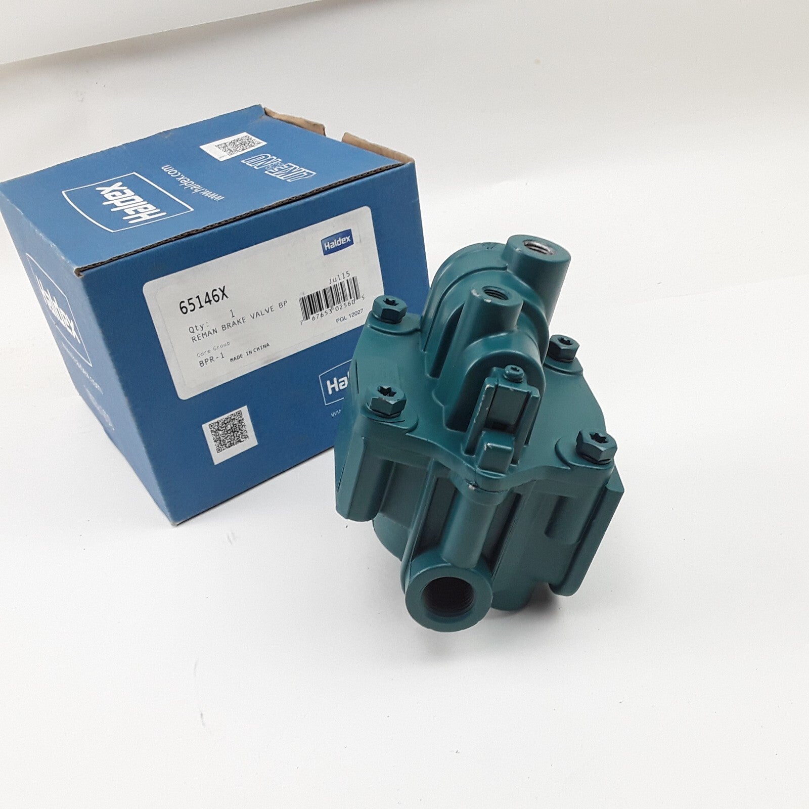 Haldex 65146X Air Brake Relay Valve 3/8" 4 Port Delivery For Heavy Duty Trucks