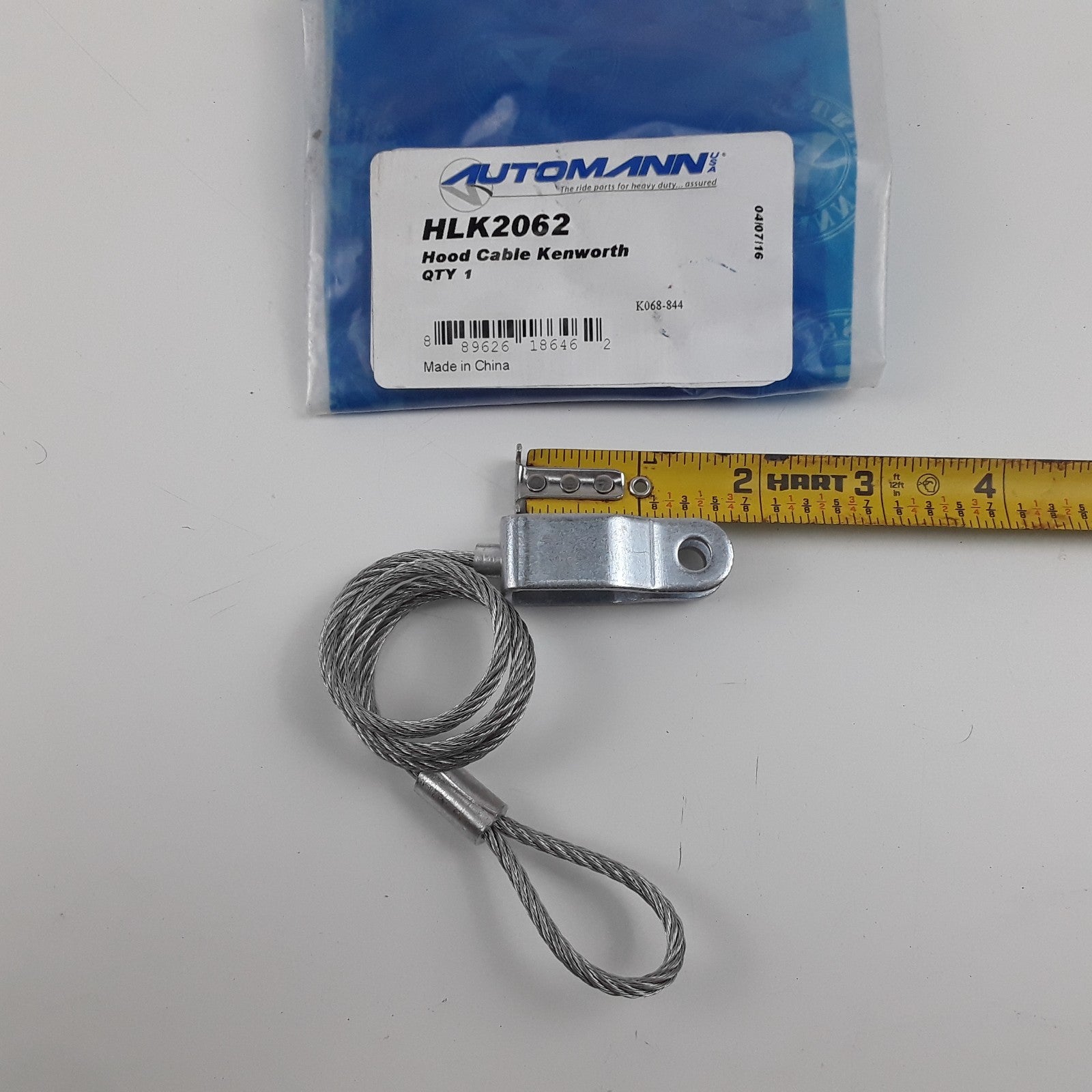 Automann HLK2062 Hood Cable Assembly Heavy Duty 18.800” Length For Kenworth