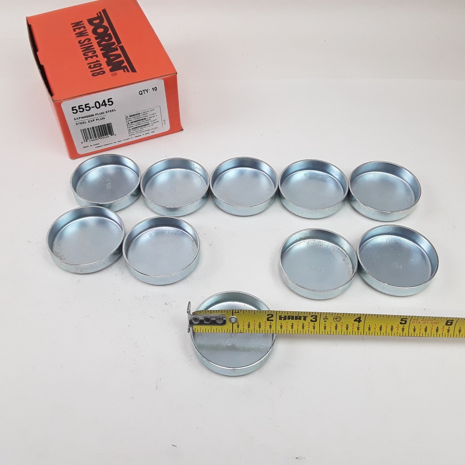 Engine Core Steel Cup Expansion Plug 2-1/64" 0.650 Fits Chevrolet GMC 1966-1988