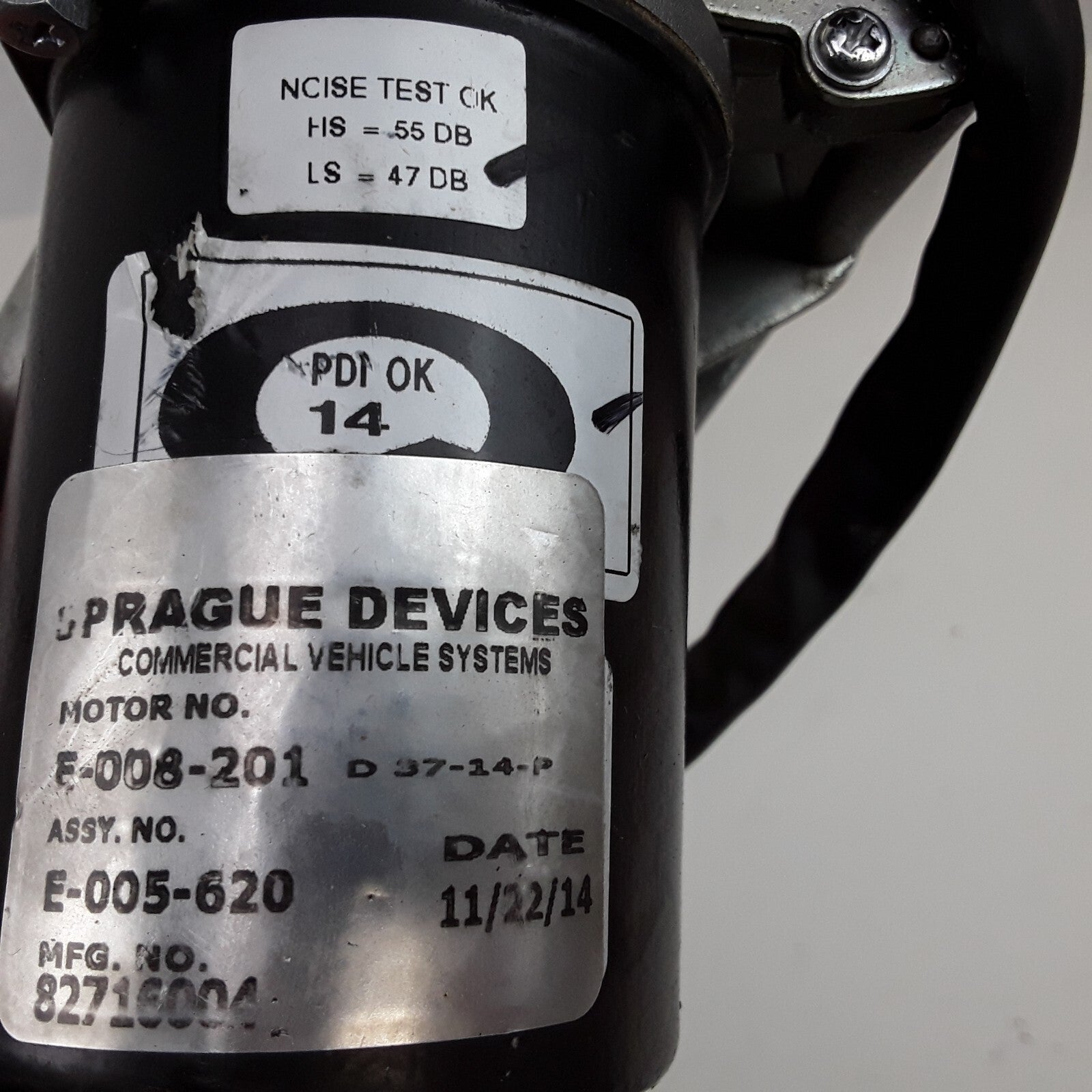 Mack 82716004 63QT416A 12 VDC Right /Left Side Windshield Wiper Motor E-008-201