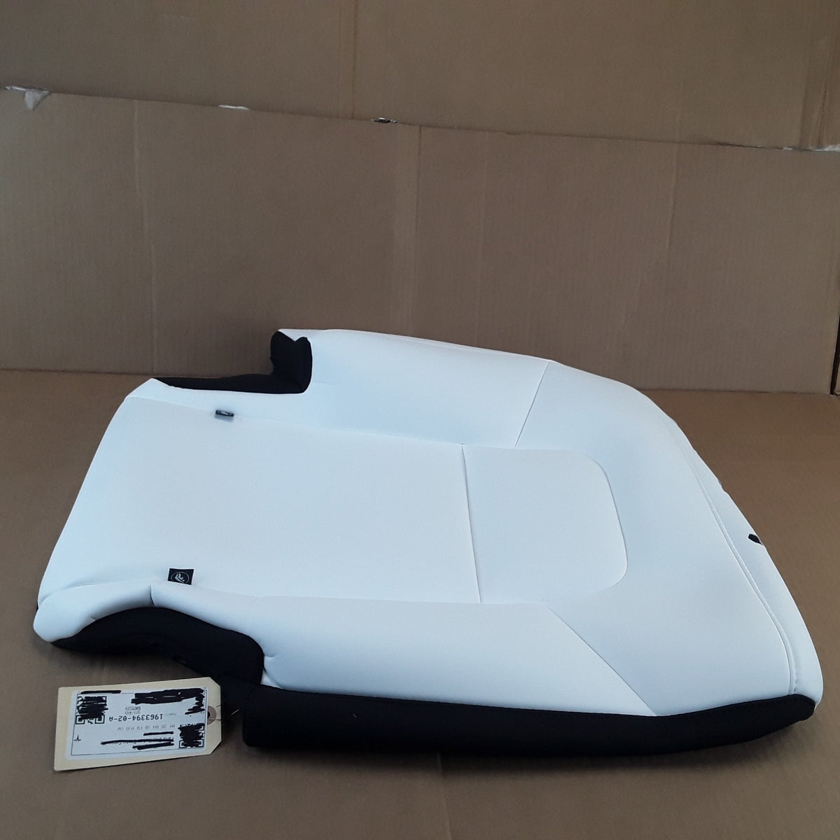 1963394-02-A RH White ISO Flag 2nd Row Seatback Cover For Tesla Model Y 2020-25