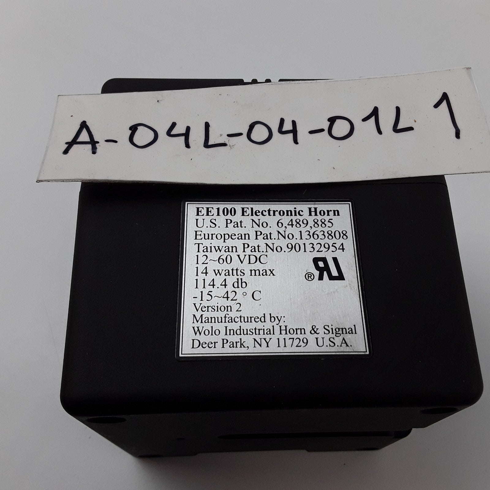 Wolo EE100 Electronic Horn For Industrial Equipment 12-60 VDC Heavy Duty