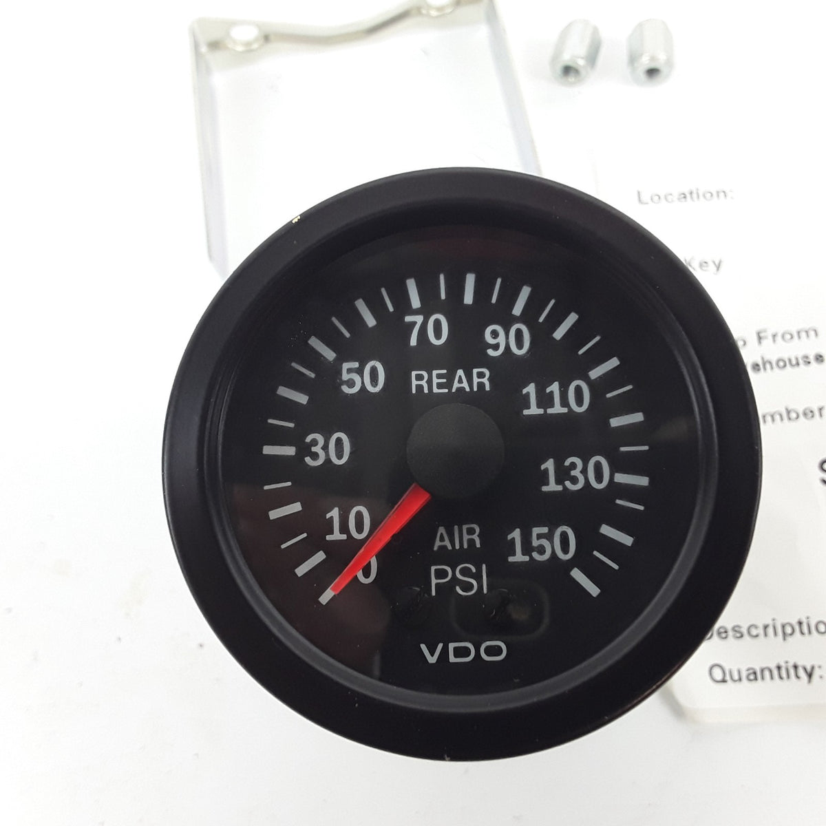 VDO Rear Air Pressure Gauge 0-150 psi Fits Commercial Truck and Bus