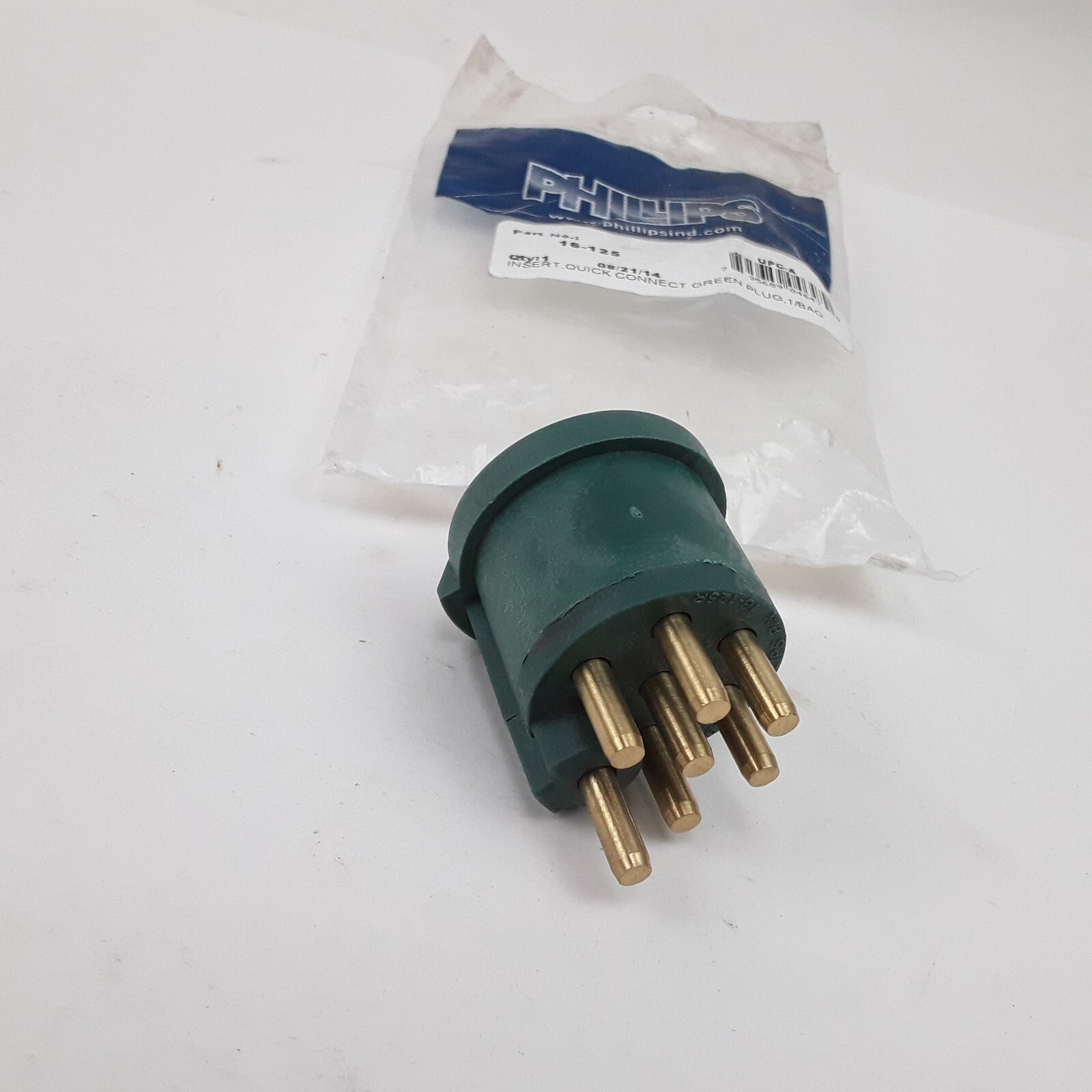 Philips 16-125 QCP Insert Connector Plug - Cartridge, Brass Pin, Easy Connect