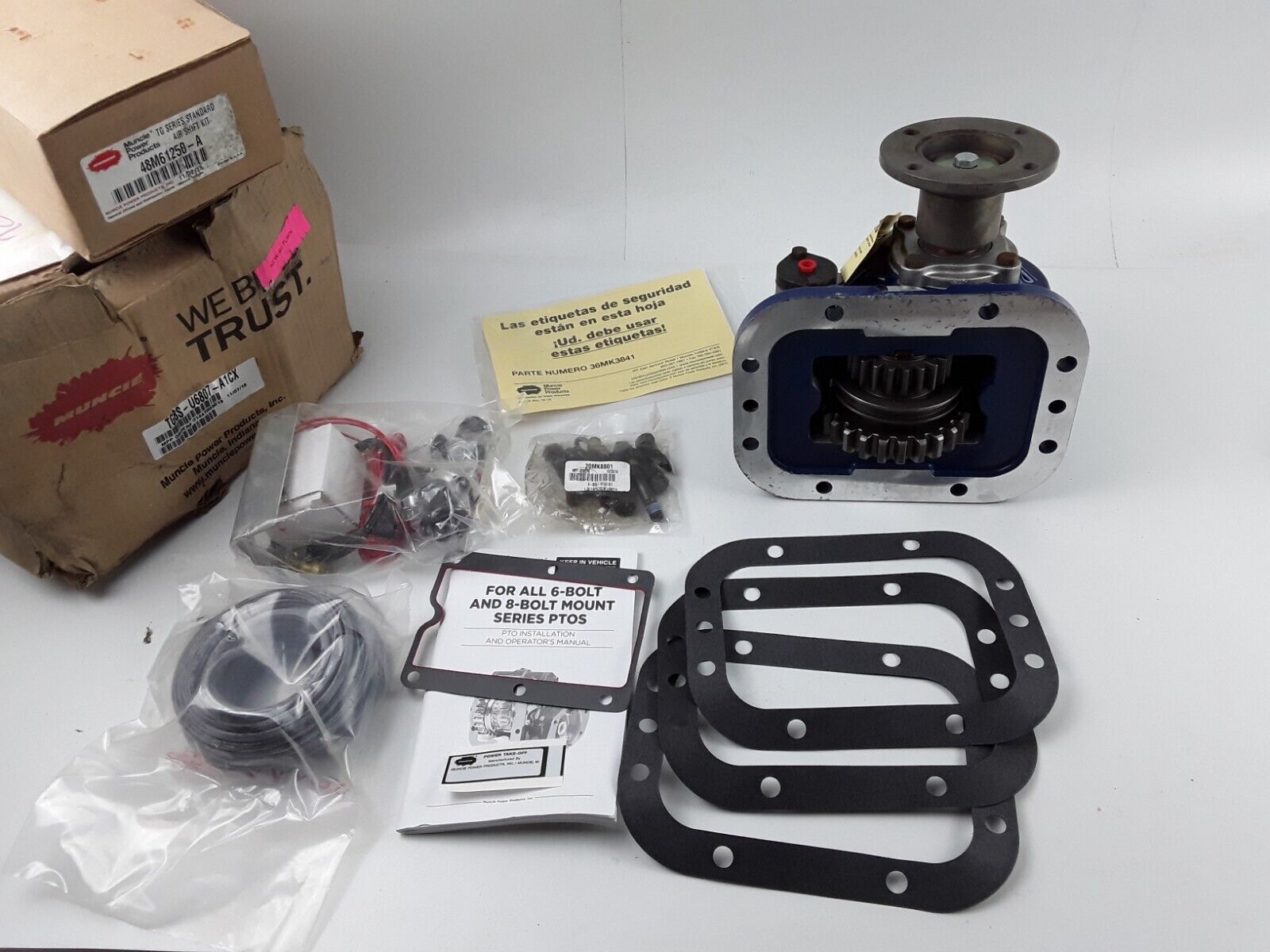 Muncie TG8S-U6807-A1CX Power Take Off PTO install Kit 48TK4928 TG Series 8-Bolt - HotCarParts